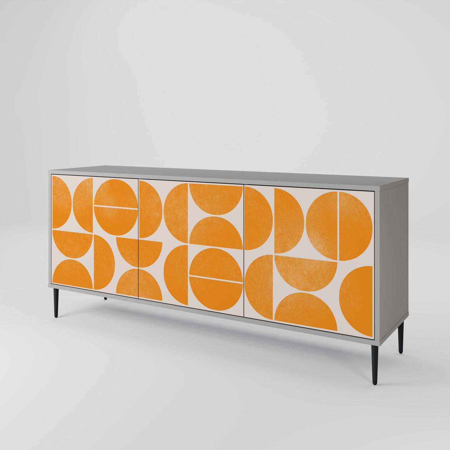 ÅTERKOMMANDE DRÖMMAR 3-dörrars sideboard i grå finish