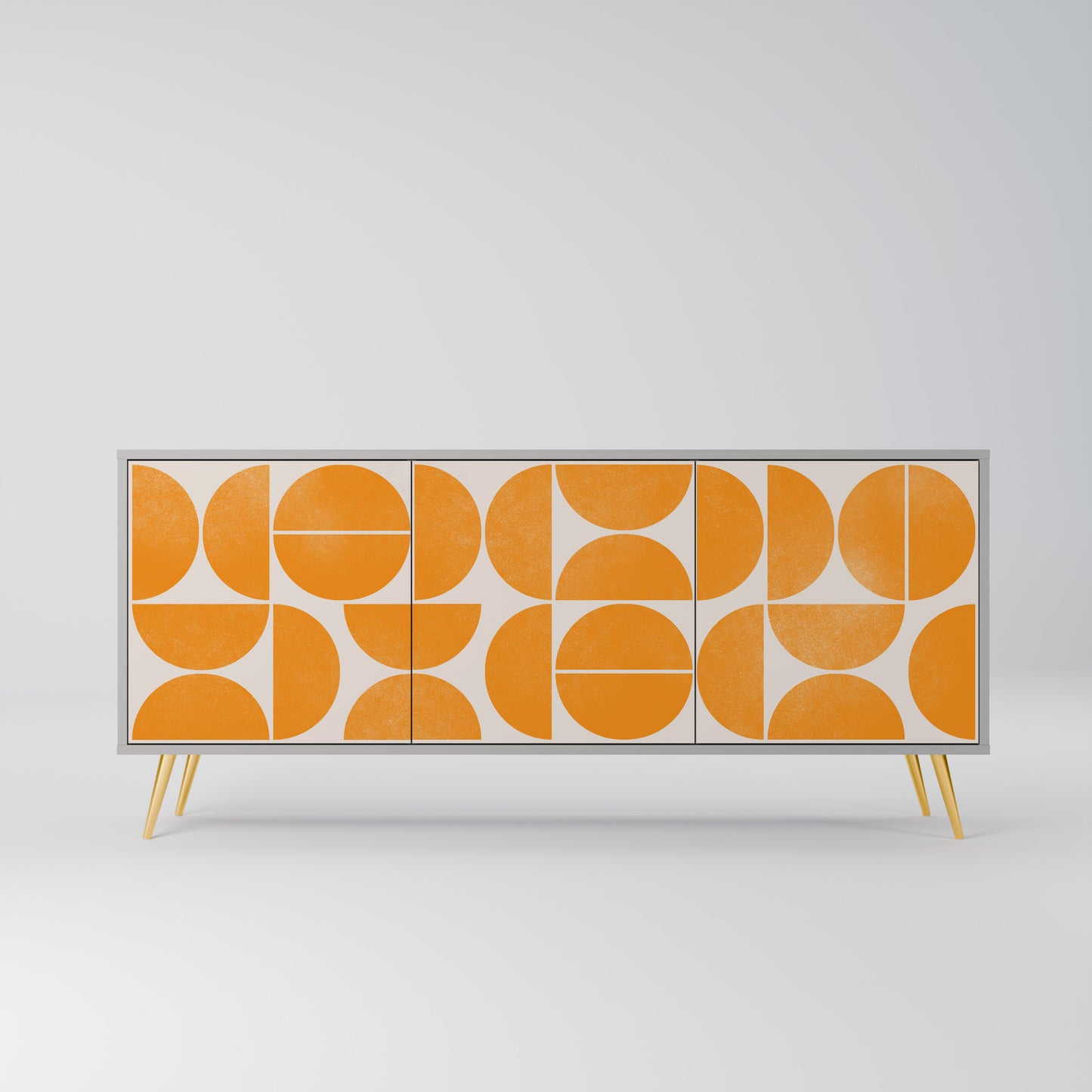 ÅTERKOMMANDE DRÖMMAR 3-dörrars sideboard i grå finish