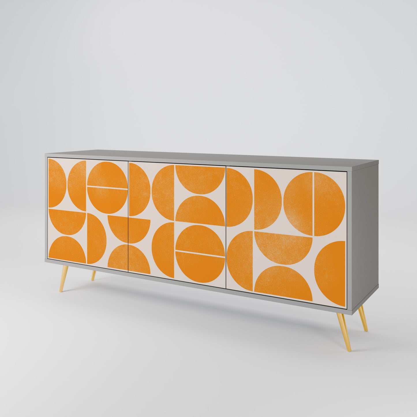 ÅTERKOMMANDE DRÖMMAR 3-dörrars sideboard i grå finish