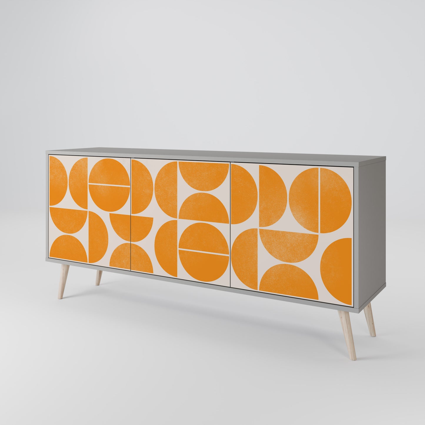 ÅTERKOMMANDE DRÖMMAR 3-dörrars sideboard i grå finish