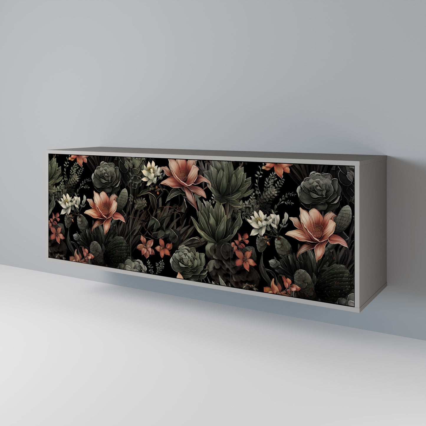 SECRET VERDURE 3-dörrars skänk i grå finish