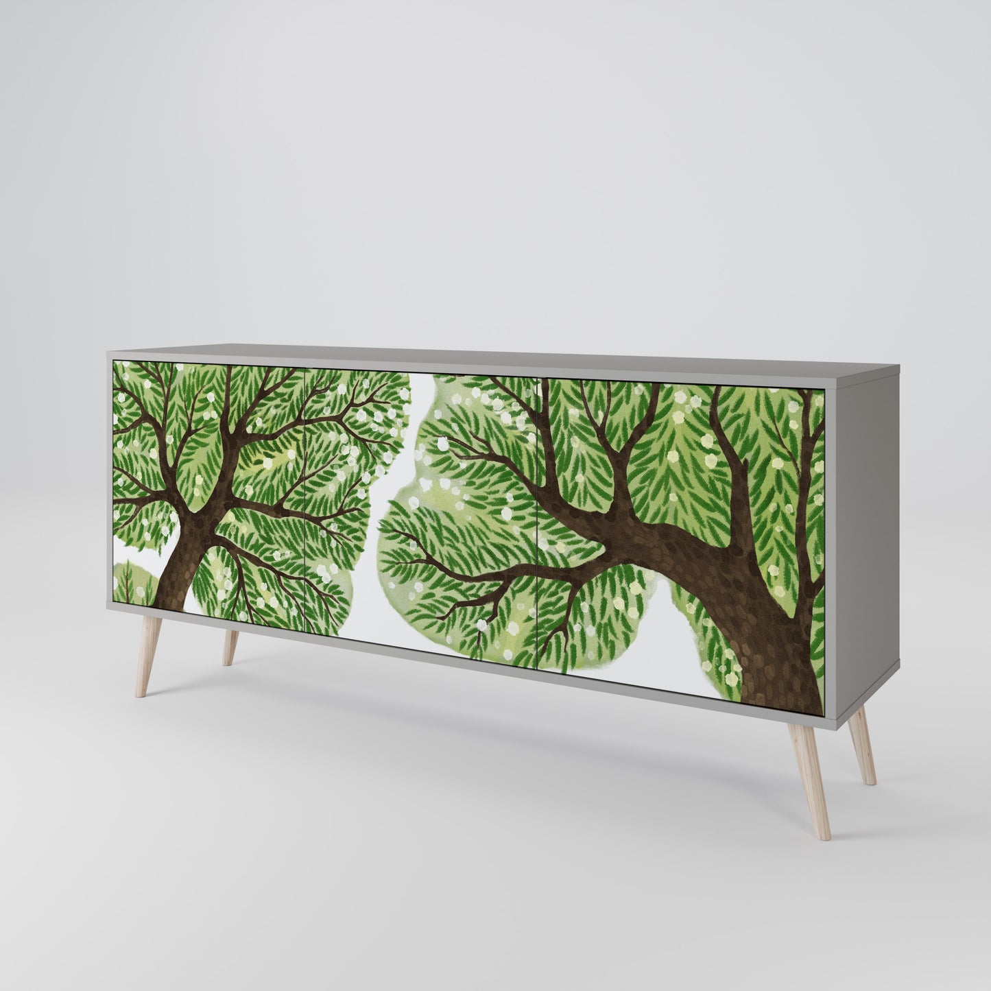 WILDERNESS DASH 3-Door Sideboard in Grey Finish