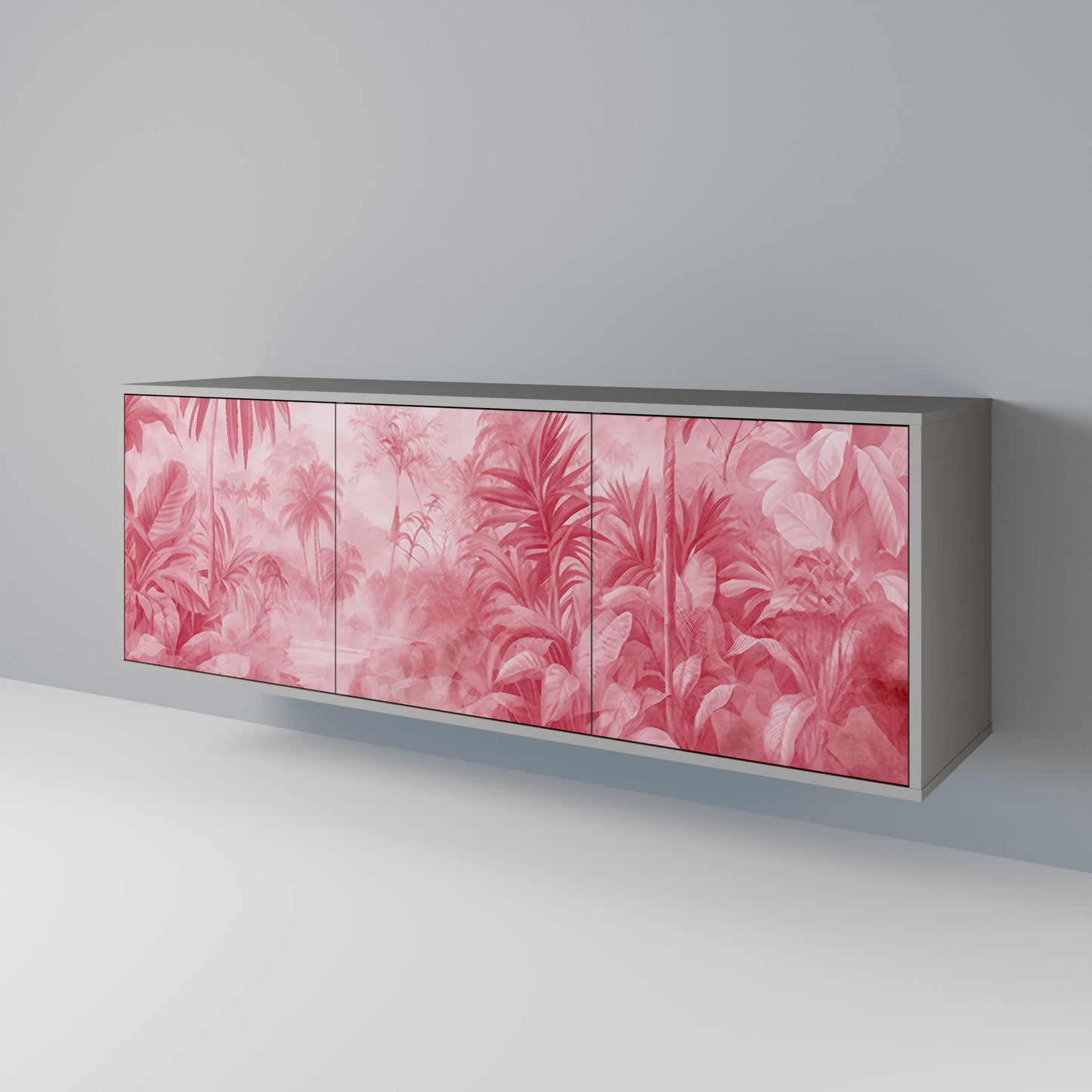 SWEET TROPICS 3-Door Sideboard in Grey Finish