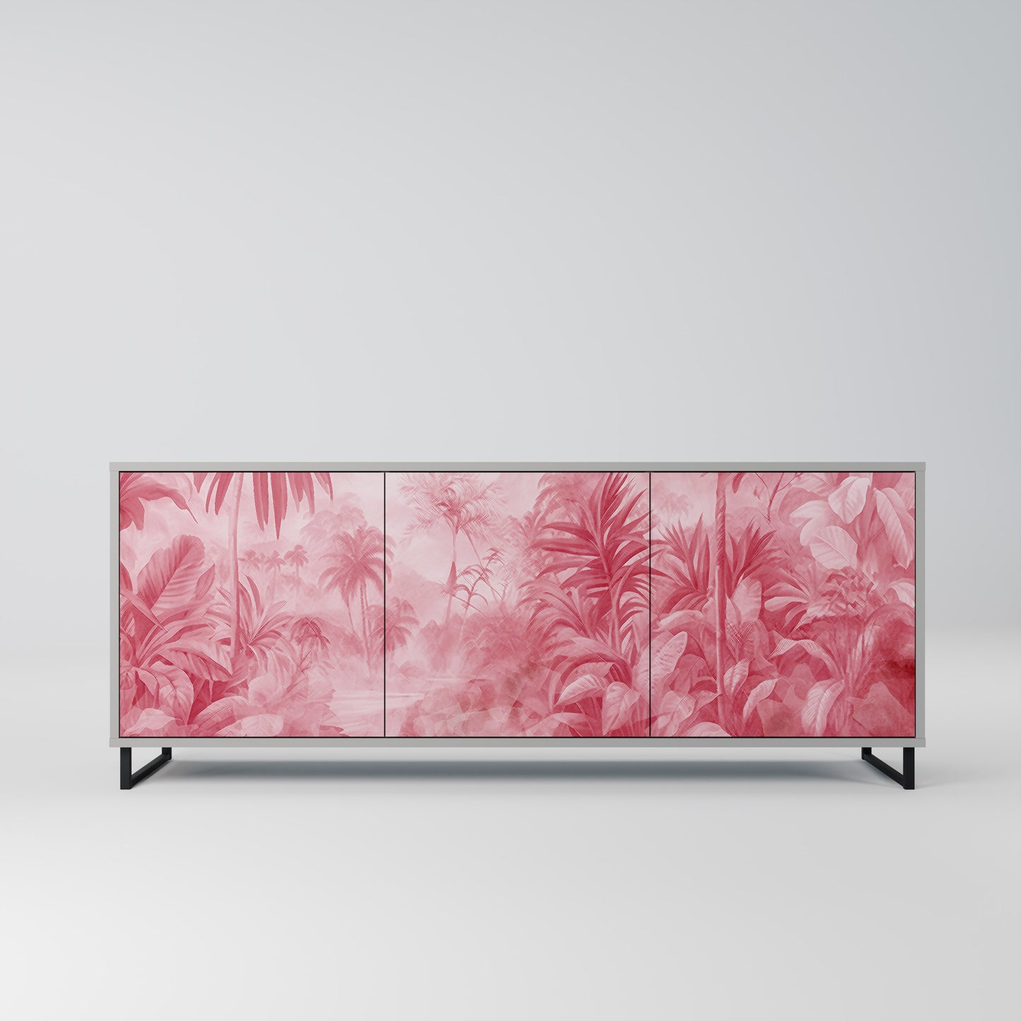 SWEET TROPICS 3-Door Sideboard in Grey Finish