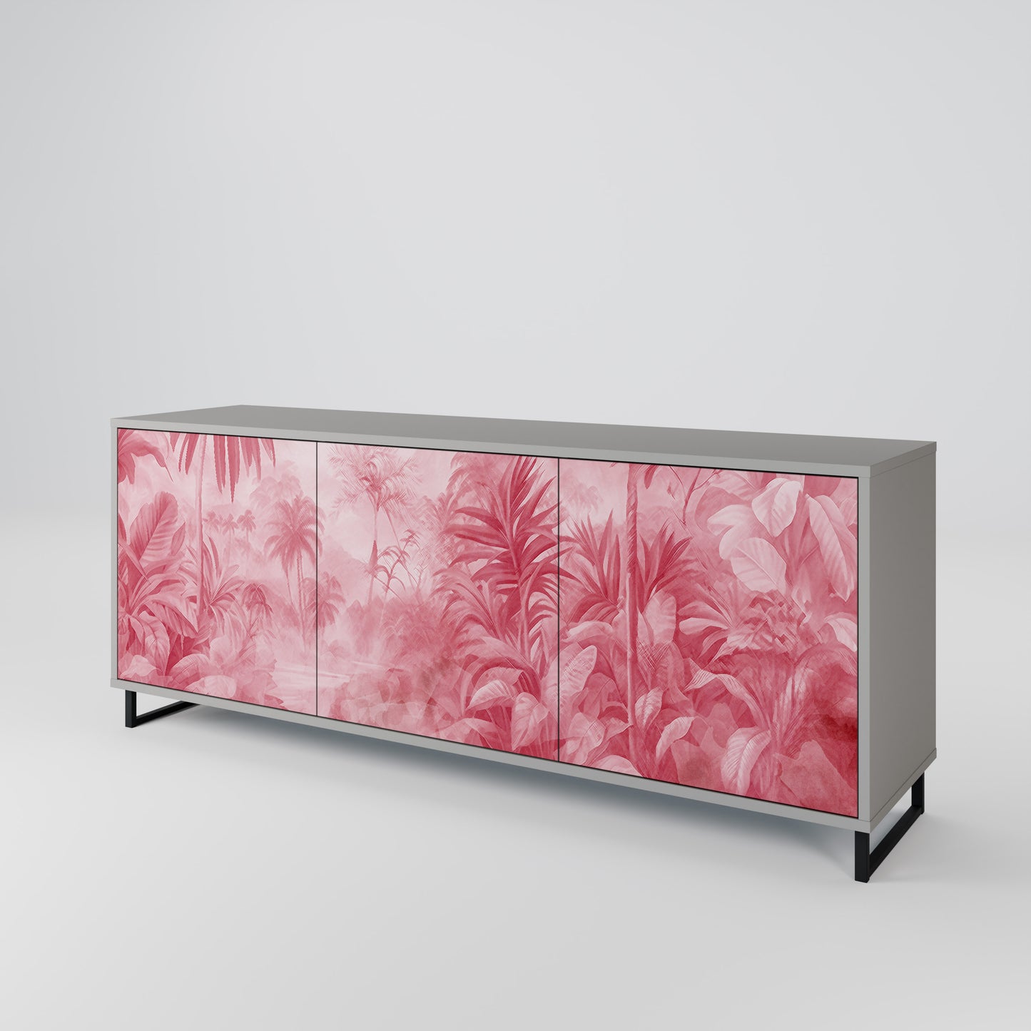 SWEET TROPICS 3-Door Sideboard in Grey Finish