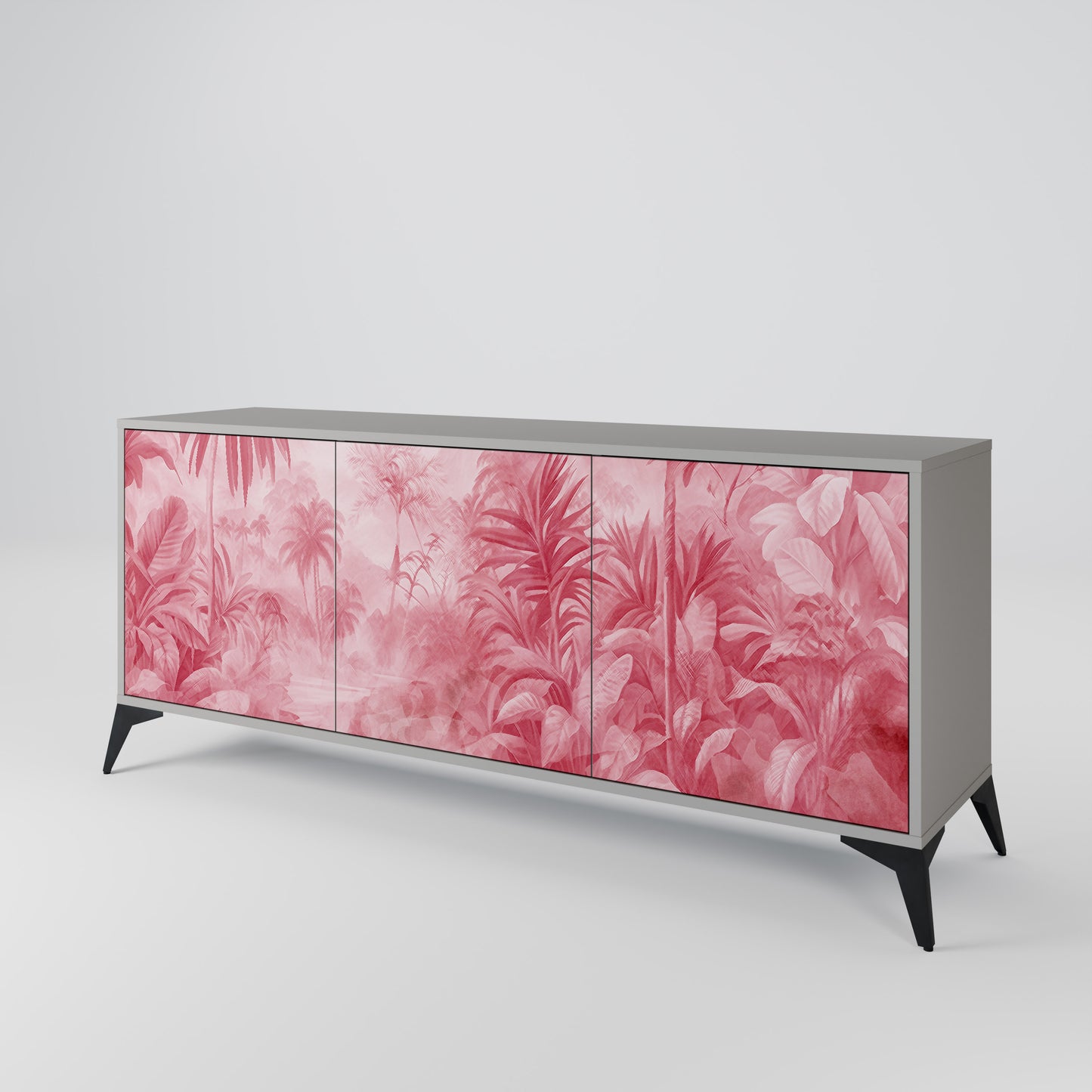 SWEET TROPICS 3-Door Sideboard in Grey Finish