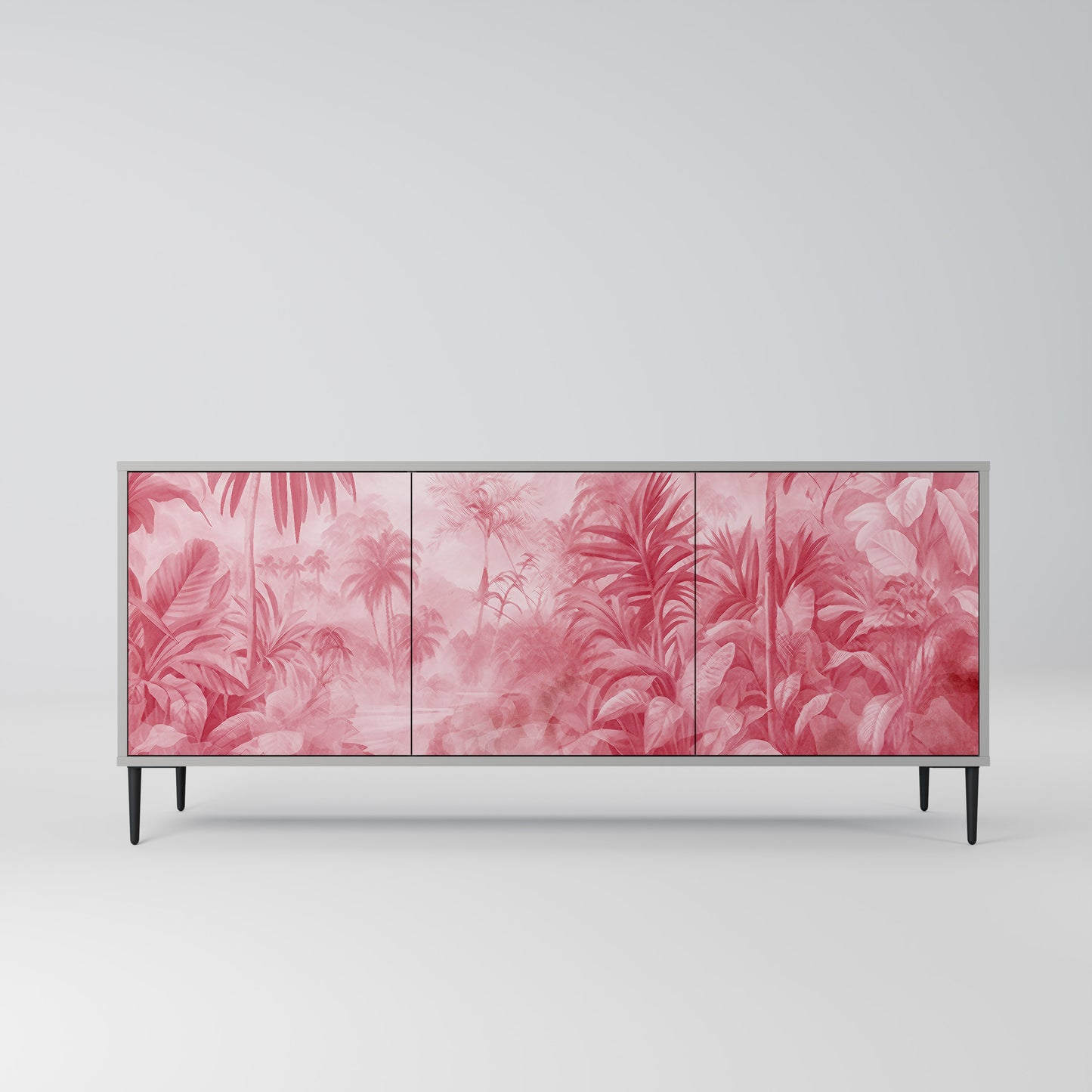 SWEET TROPICS 3-Door Sideboard in Grey Finish