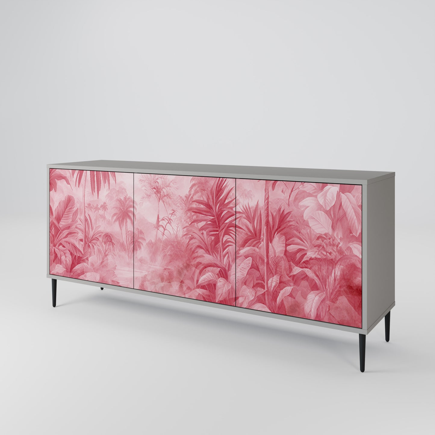 SWEET TROPICS 3-Door Sideboard in Grey Finish