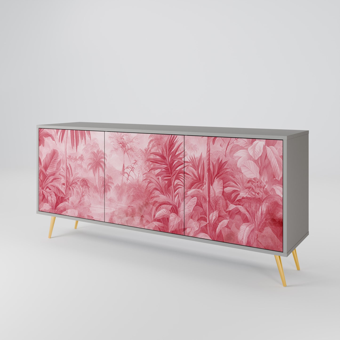 SWEET TROPICS 3-Door Sideboard in Grey Finish