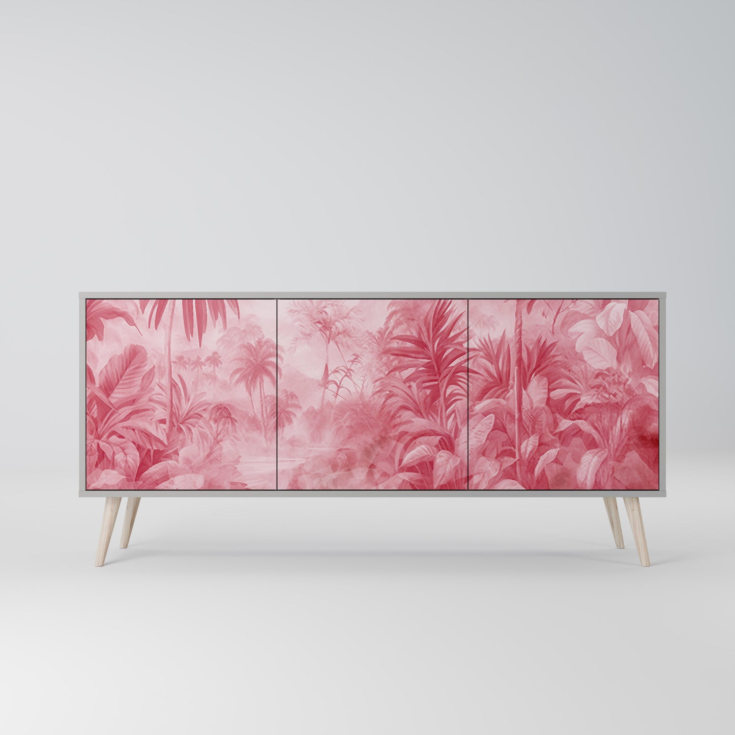 SWEET TROPICS 3-Door Sideboard in Grey Finish