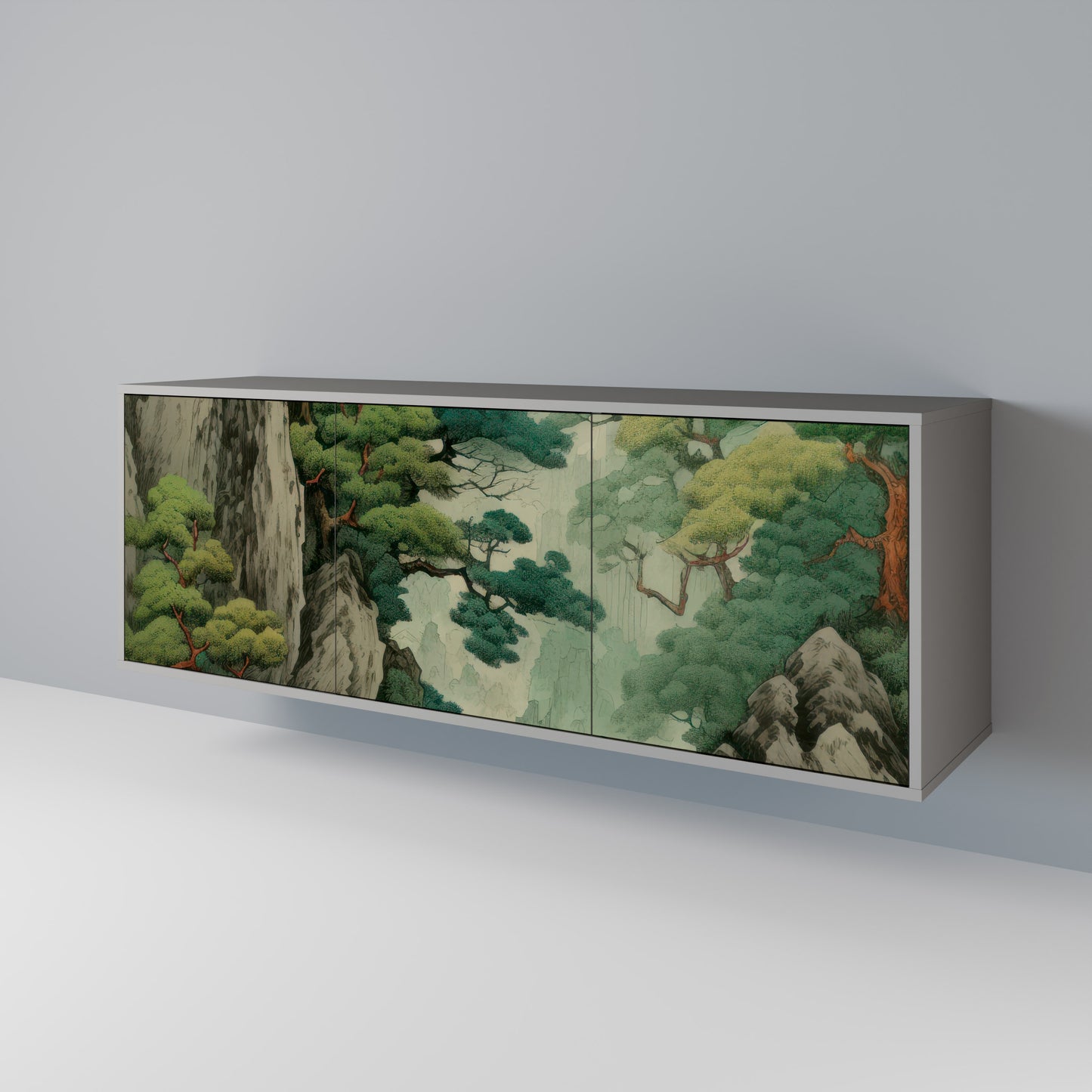 VERDURE ABYSS 3-dörrars skänk i grå finish