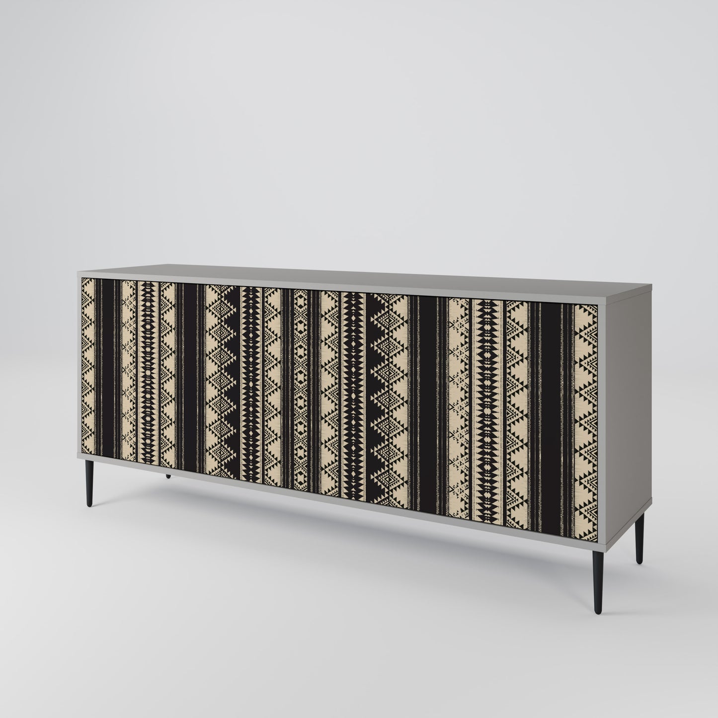 AZTEC 3-Door Sideboard in Grey Finish