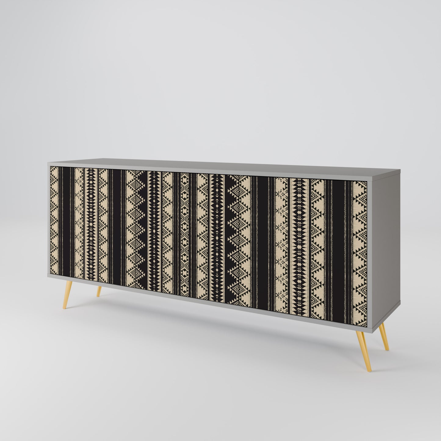AZTEC 3-Door Sideboard in Grey Finish