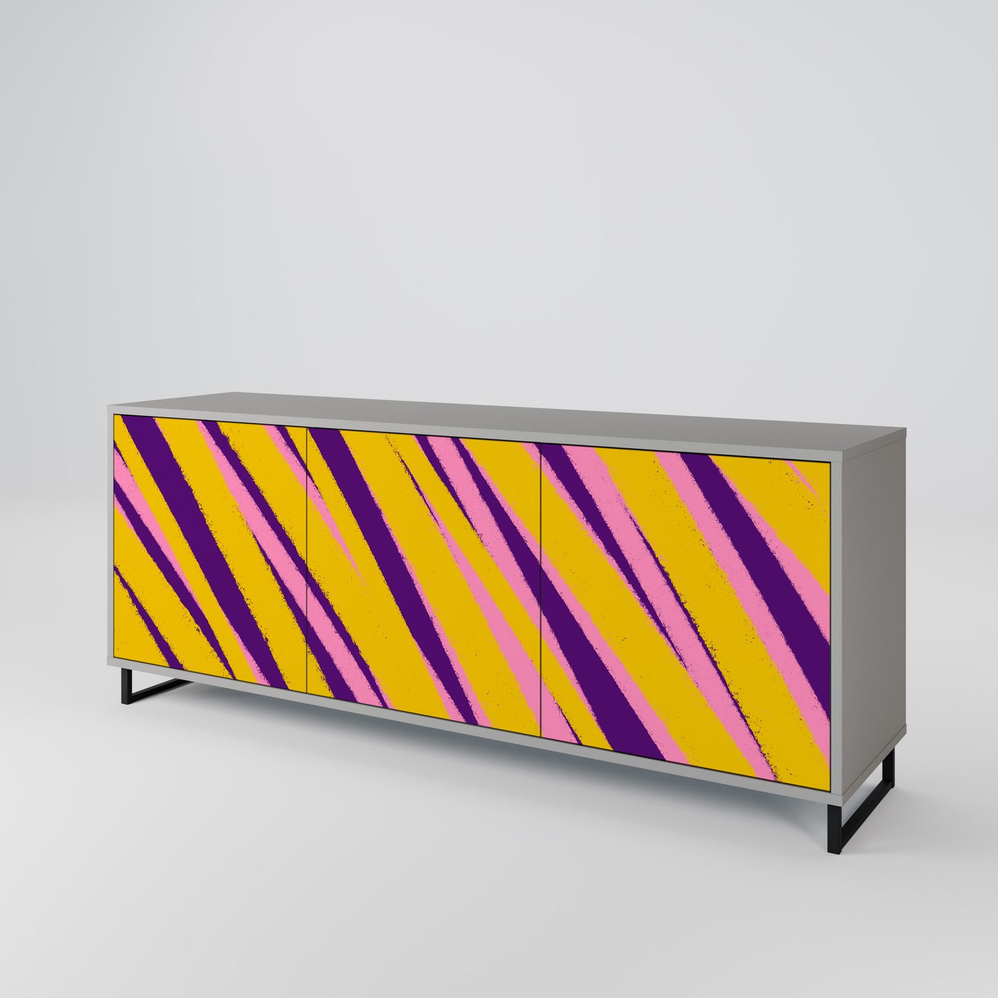 DREAMS COME TRUE 3-Door Sideboard in Grey Finish