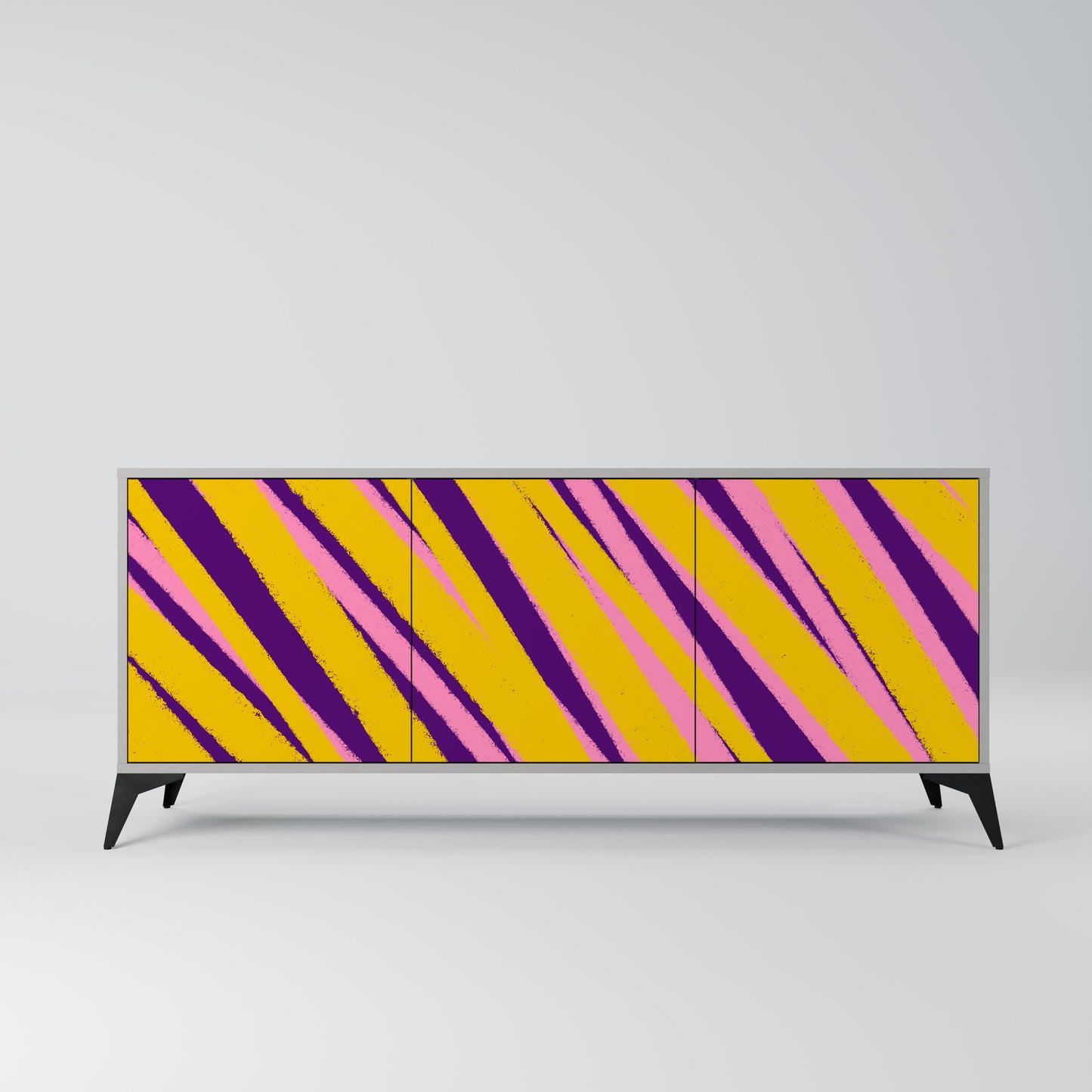 DREAMS COME TRUE 3-Door Sideboard in Grey Finish