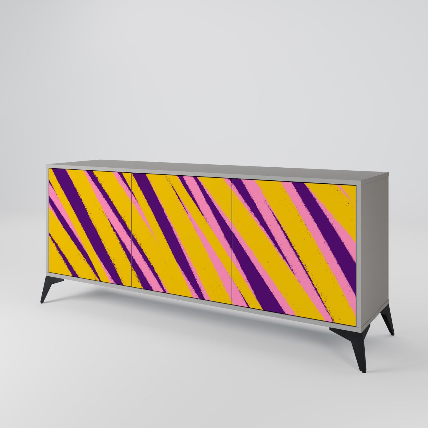 DREAMS COME TRUE 3-Door Sideboard in Grey Finish