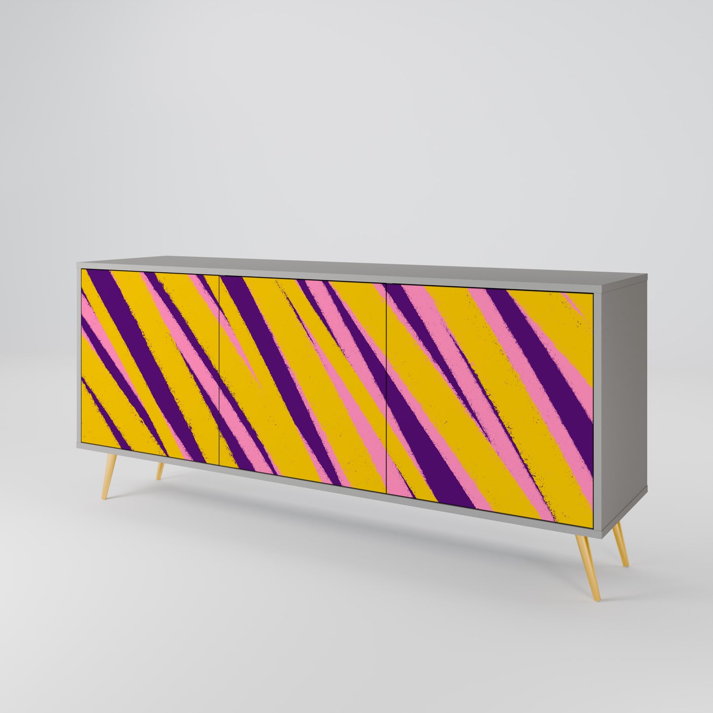 DREAMS COME TRUE 3-Door Sideboard in Grey Finish