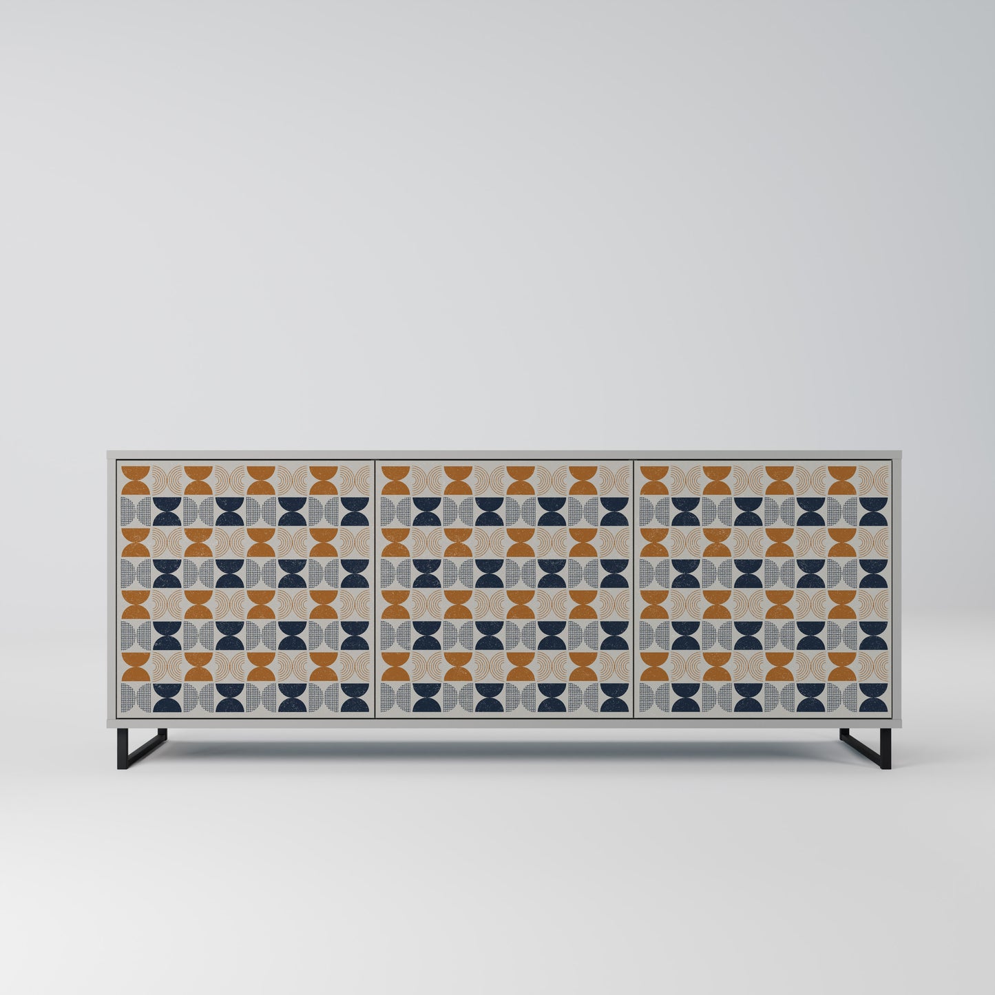 REFLECTION RANGE 3-Door Sideboard in Grey Finish