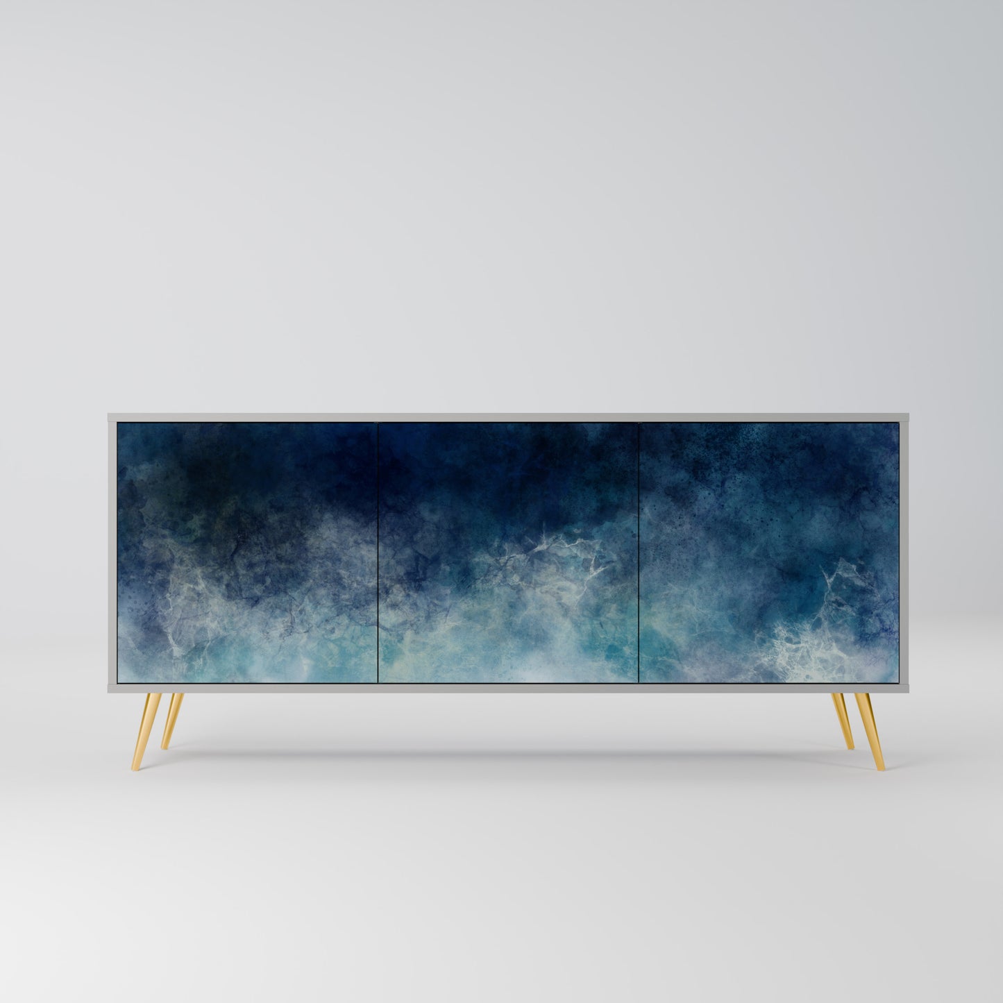 CELESTIAL FALL 3-Door Sideboard in Grey Finish