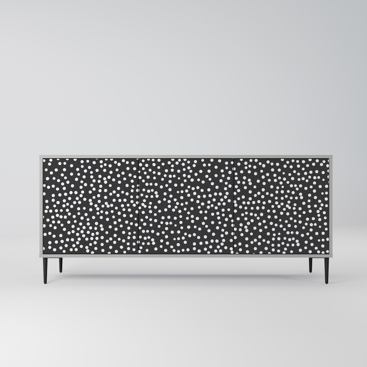 BLINDING LIGHTS 3-Door Sideboard in Grey Finish