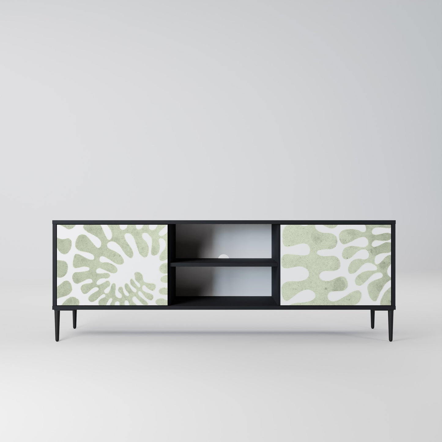 HELIX DANCE 2-Door TV Stand in Black Finish