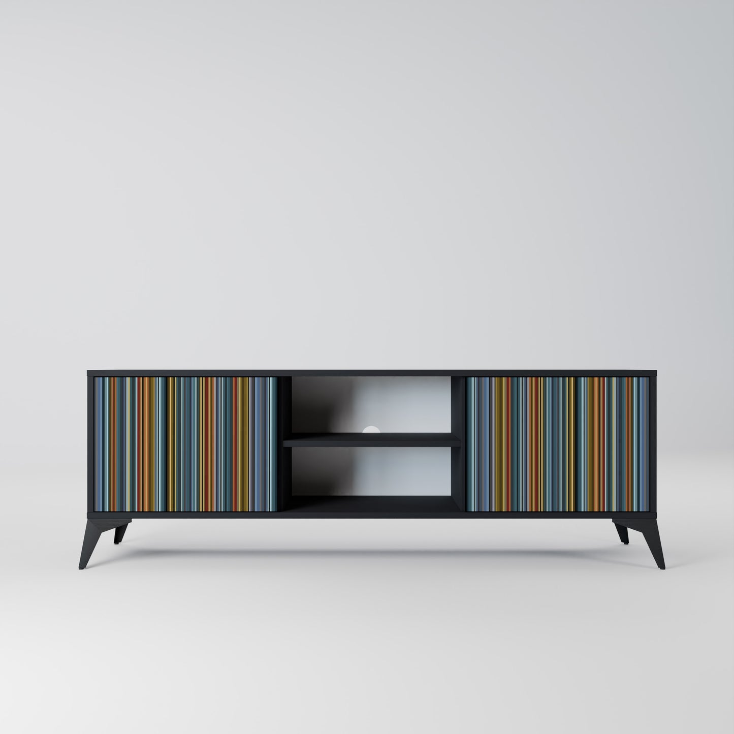 LINEOUT SPECTRUM 2-Door TV Stand in Black Finish