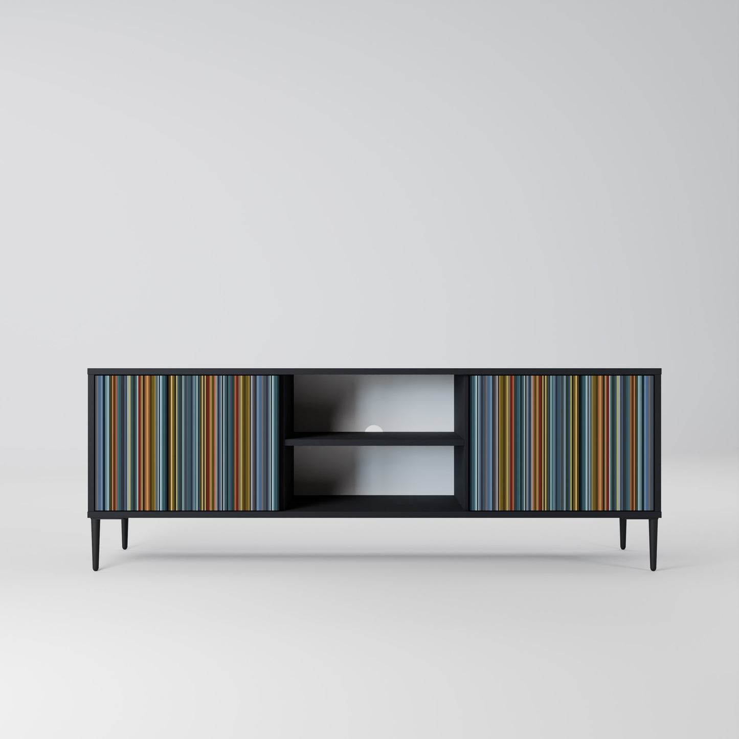 LINEOUT SPECTRUM 2-Door TV Stand in Black Finish