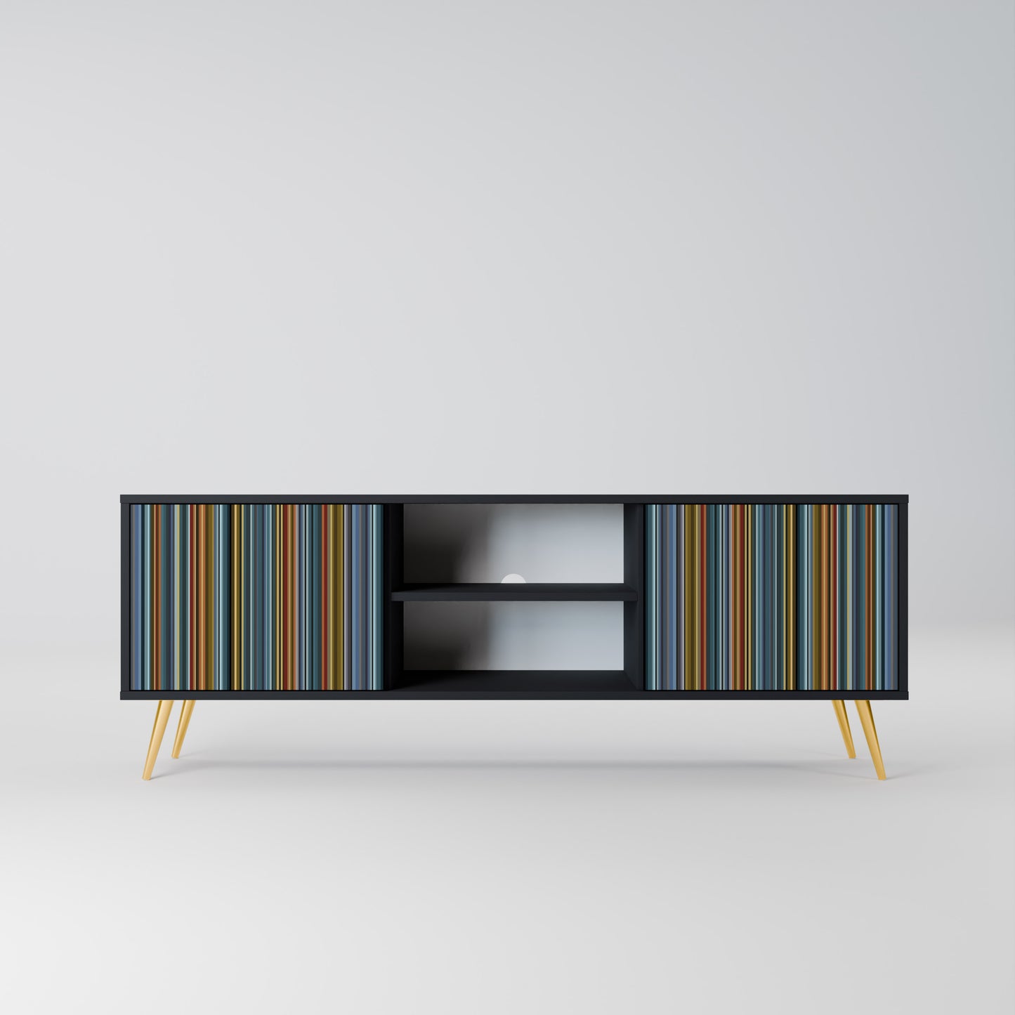 LINEOUT SPECTRUM 2-Door TV Stand in Black Finish