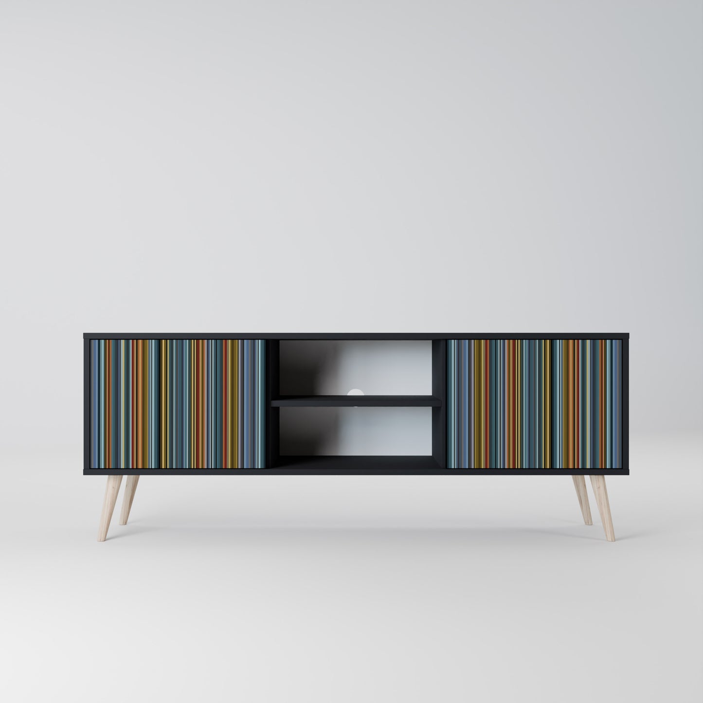 LINEOUT SPECTRUM 2-Door TV Stand in Black Finish