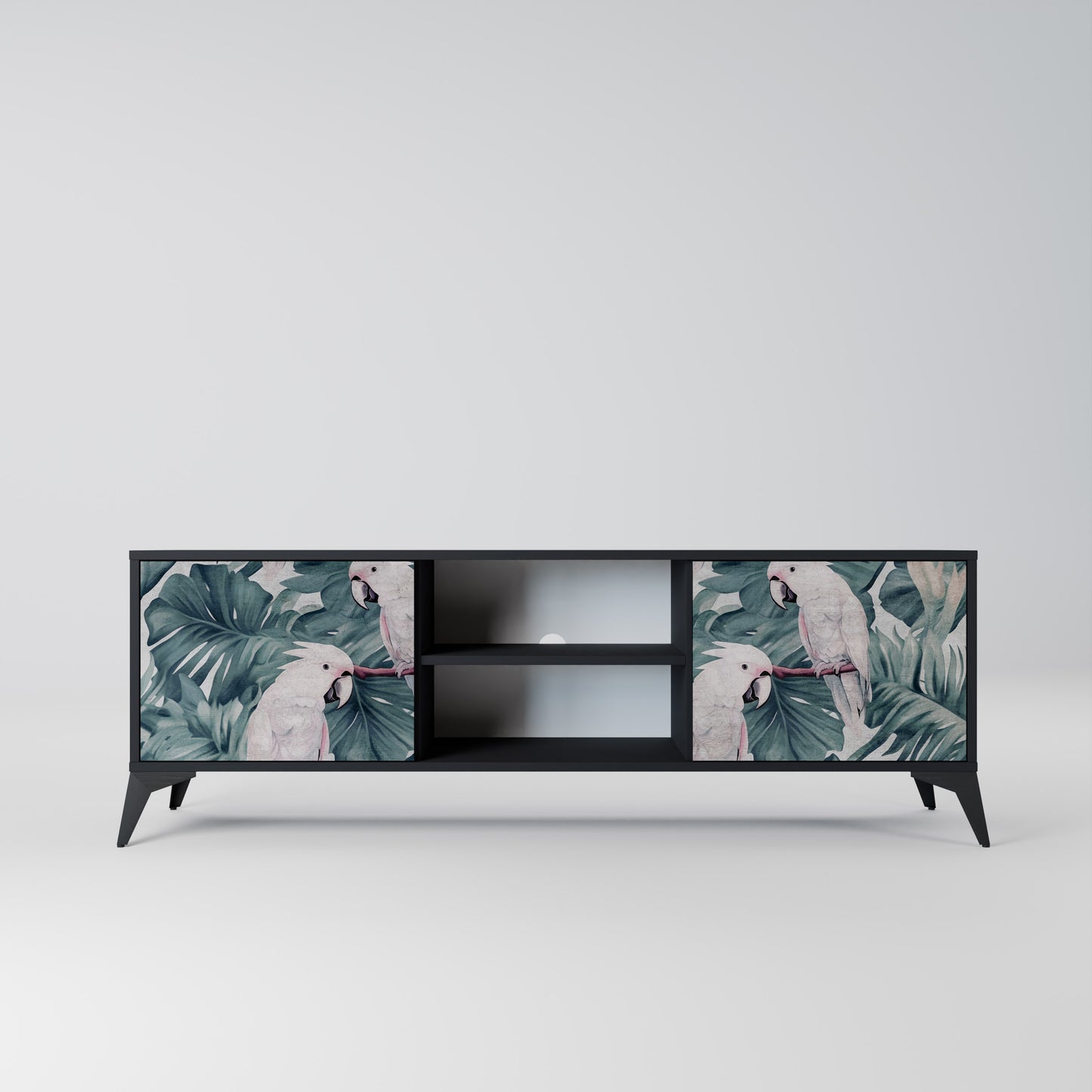 POPINJAY LOOK 2-dörrars TV-bänk i svart finish