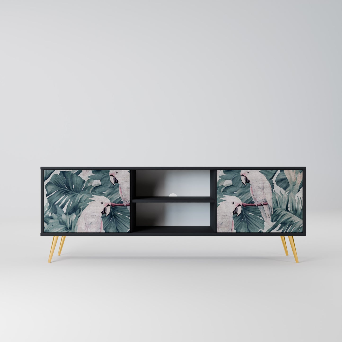 POPINJAY LOOK 2-dörrars TV-bänk i svart finish