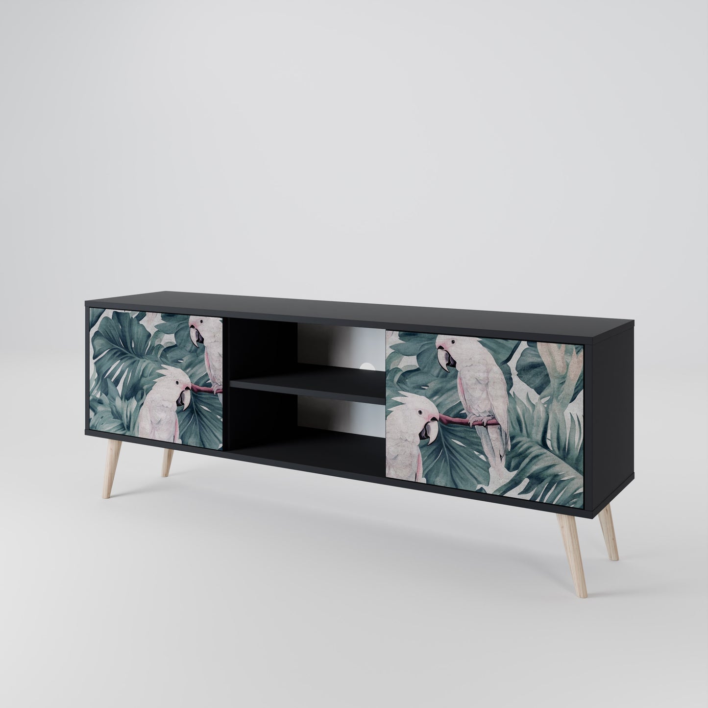 POPINJAY LOOK 2-dörrars TV-bänk i svart finish