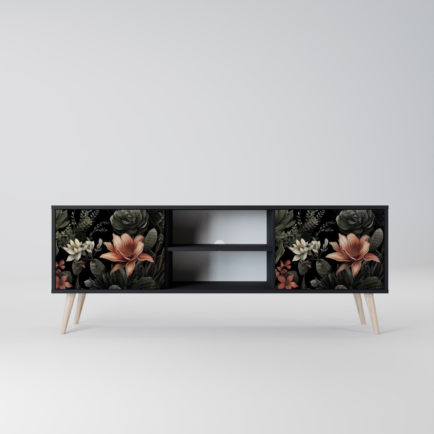 SECRET VERDURE 2-dörrars TV-bänk i svart finish