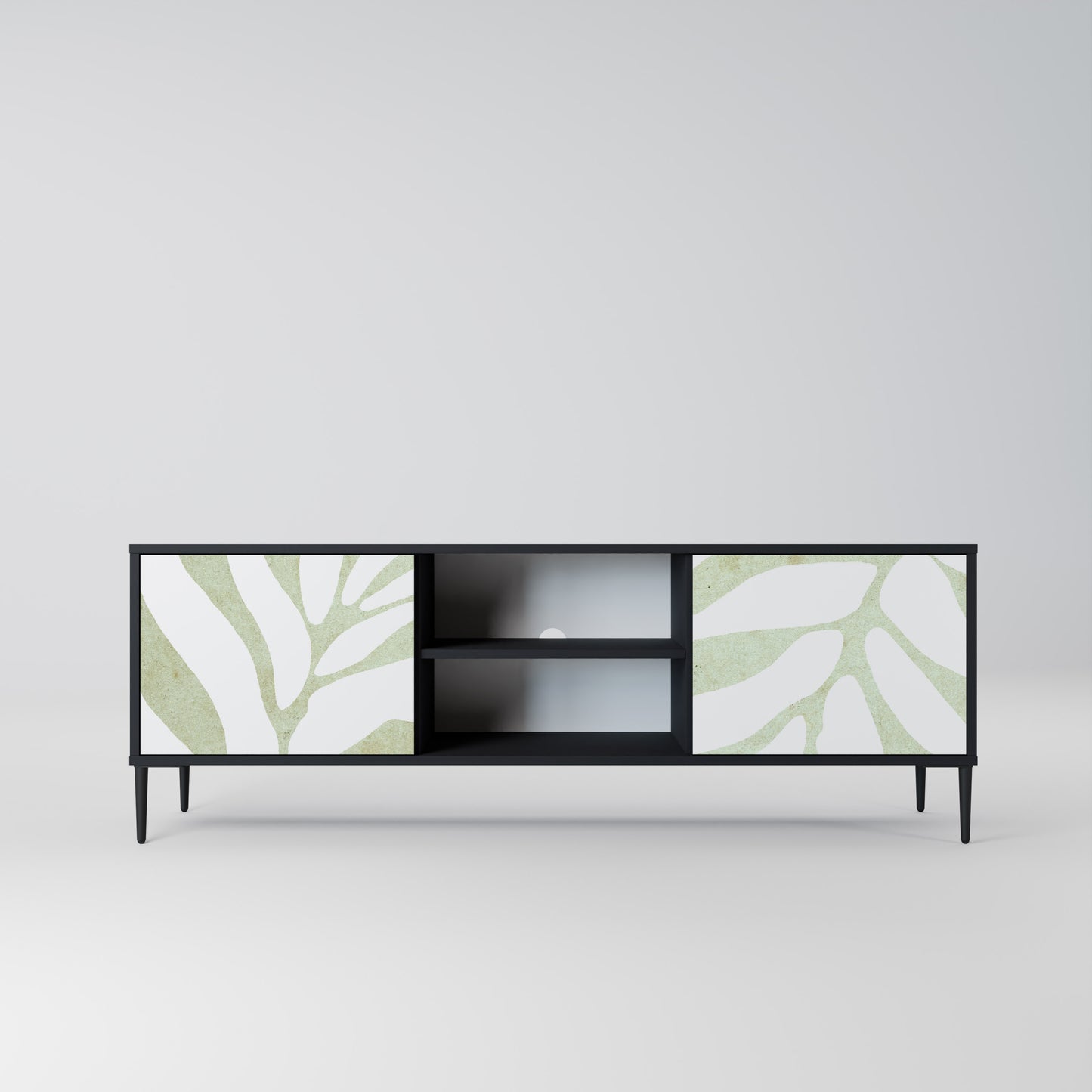 BOTANICAL SPARK 2-dörrars TV-bänk i svart finish