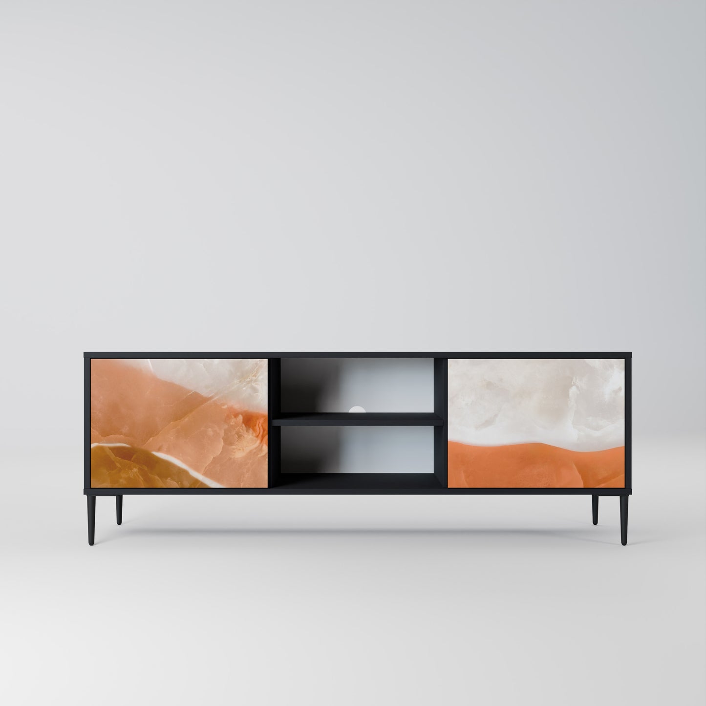 SANDHILLS SPLENDOR 2-dörrars TV-bänk i svart finish