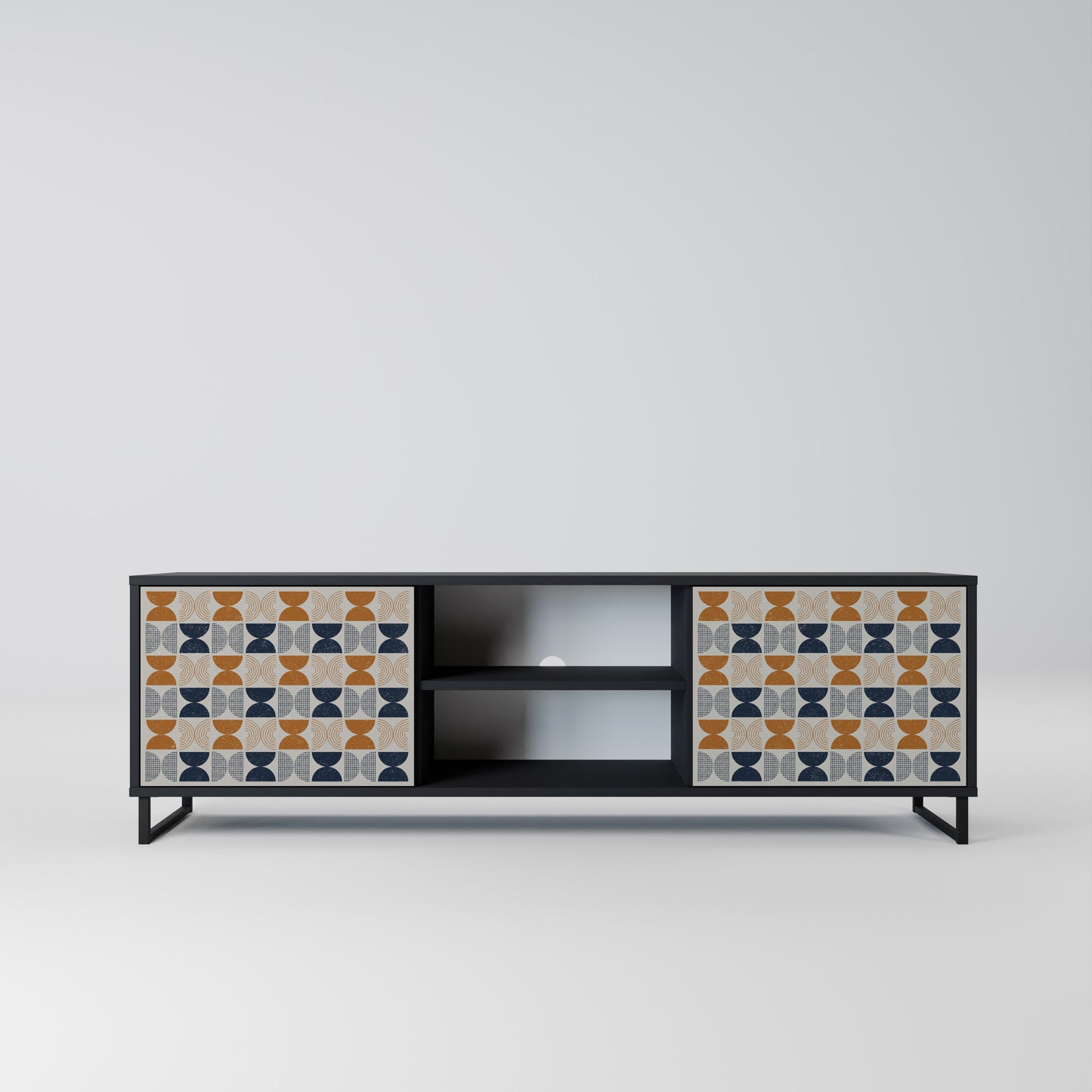 REFLECTION RANGE TV-bänk med 2 dörrar i svart finish