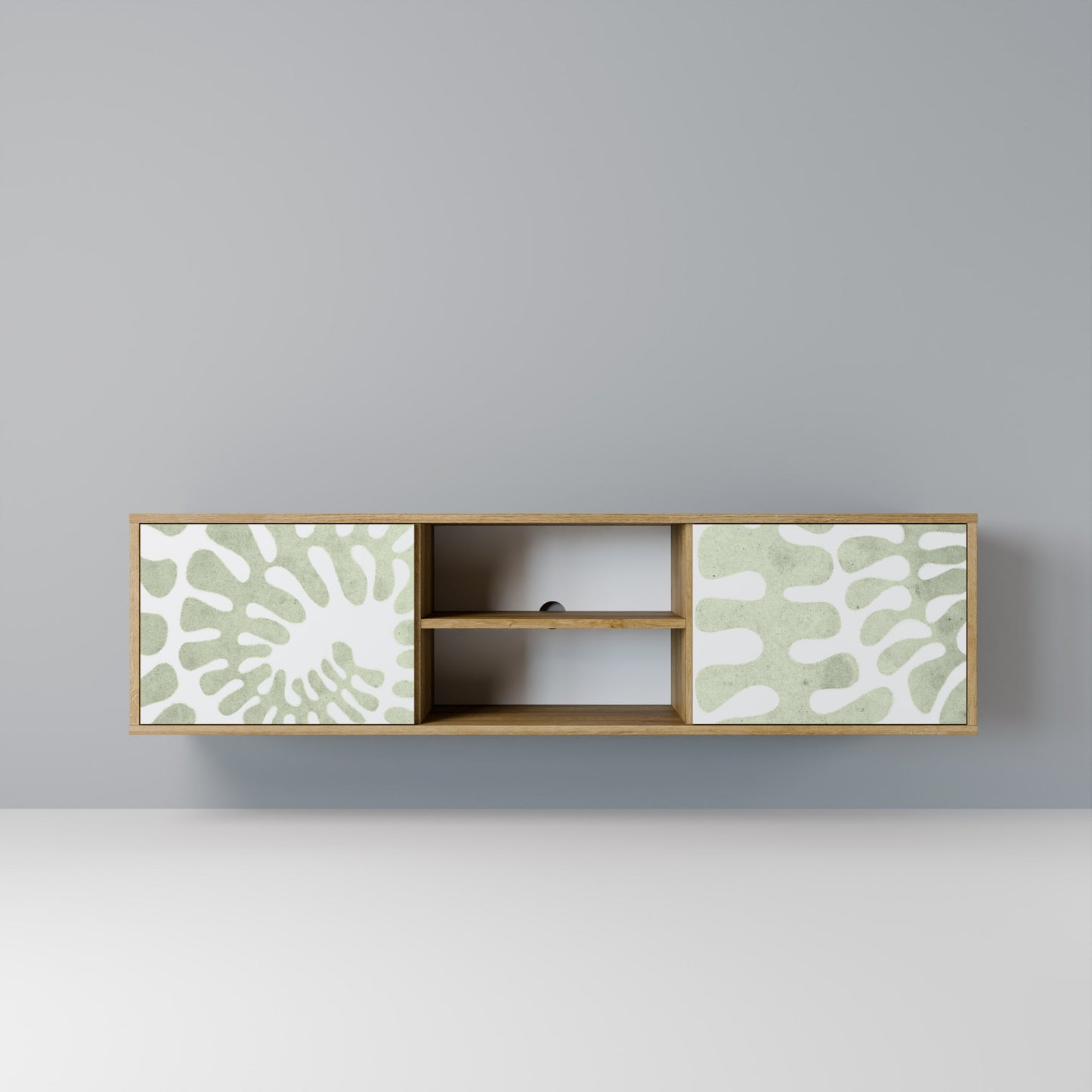 HELIX DANCE 2-Door TV Stand in Oak Effect