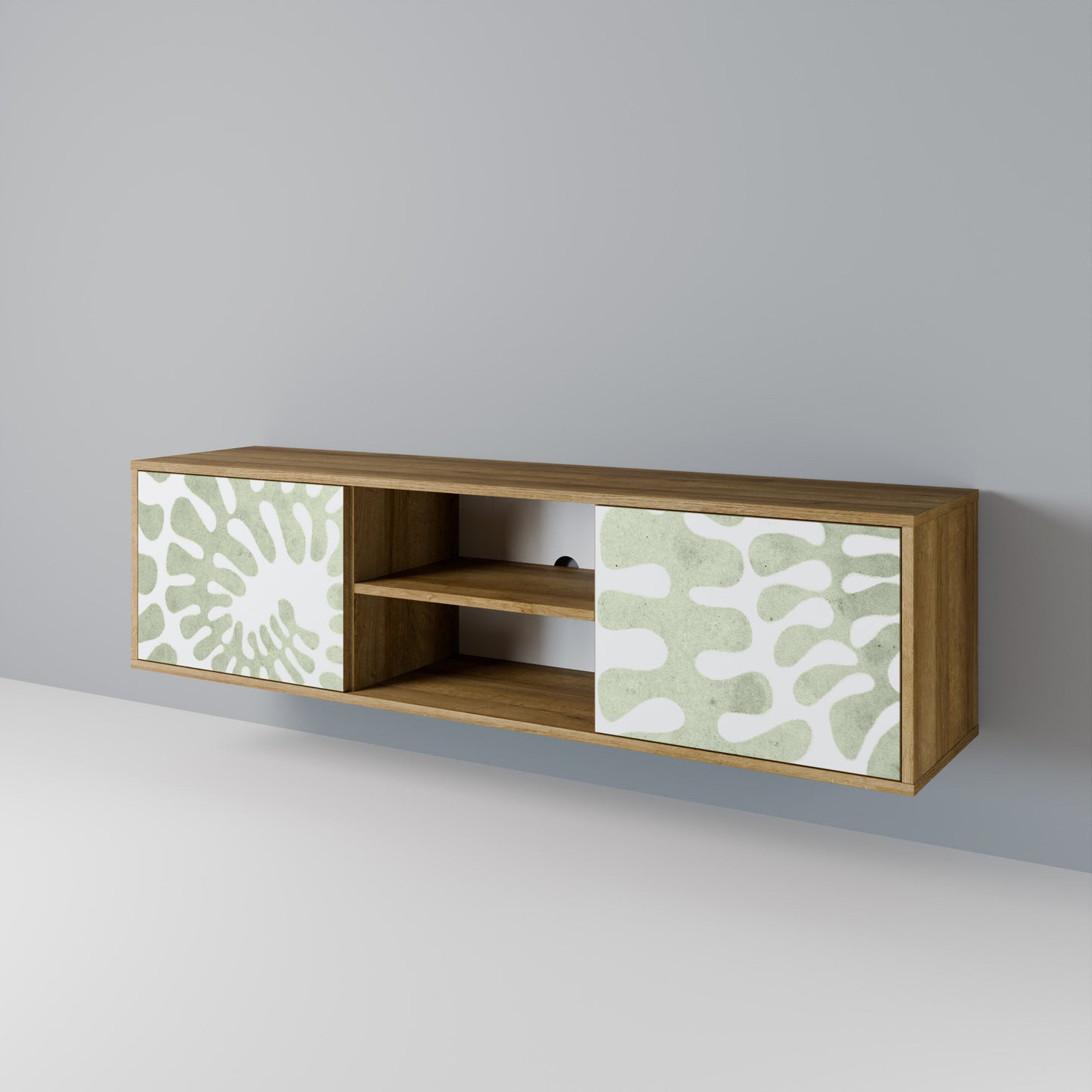 HELIX DANCE 2-Door TV Stand in Oak Effect