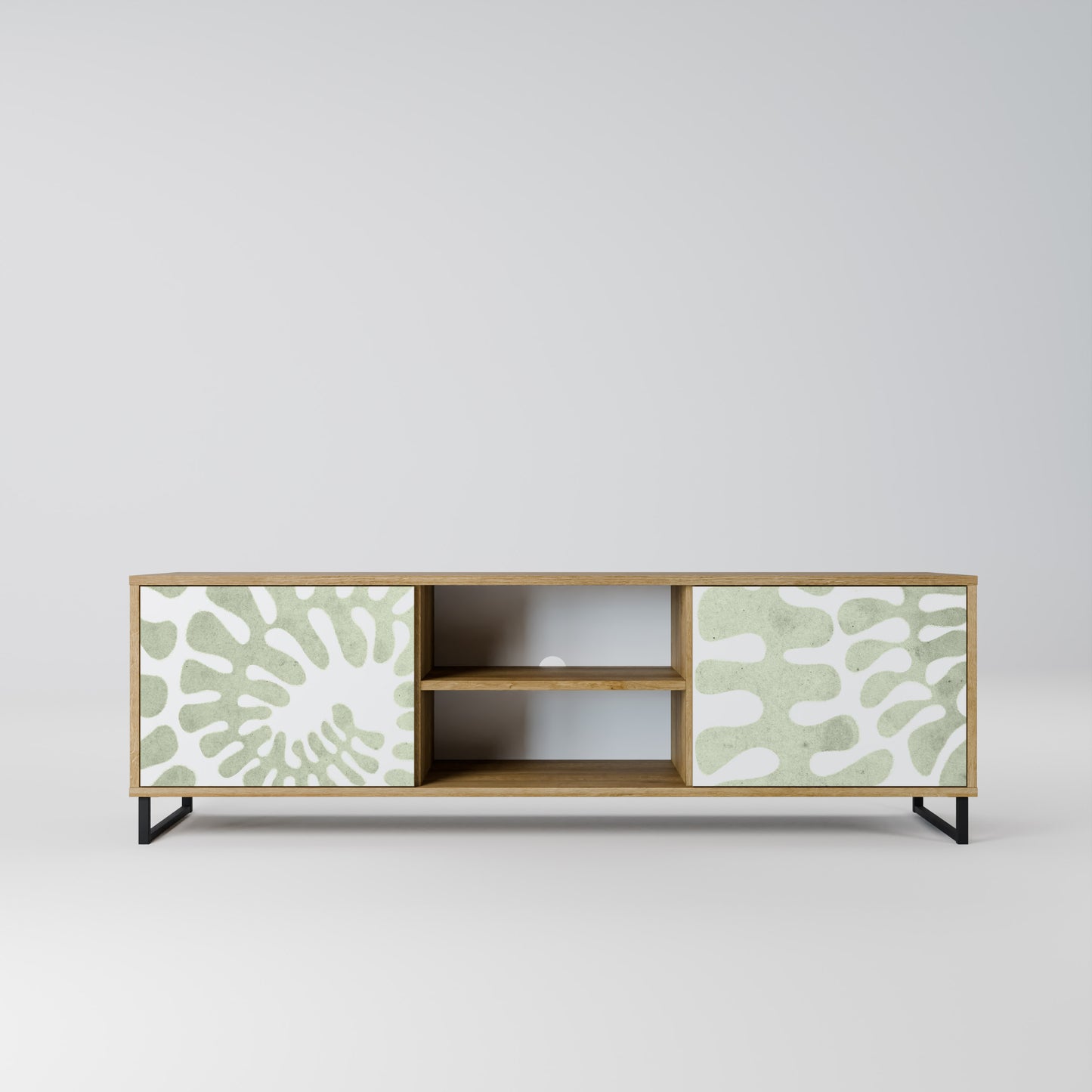HELIX DANCE 2-Door TV Stand in Oak Effect