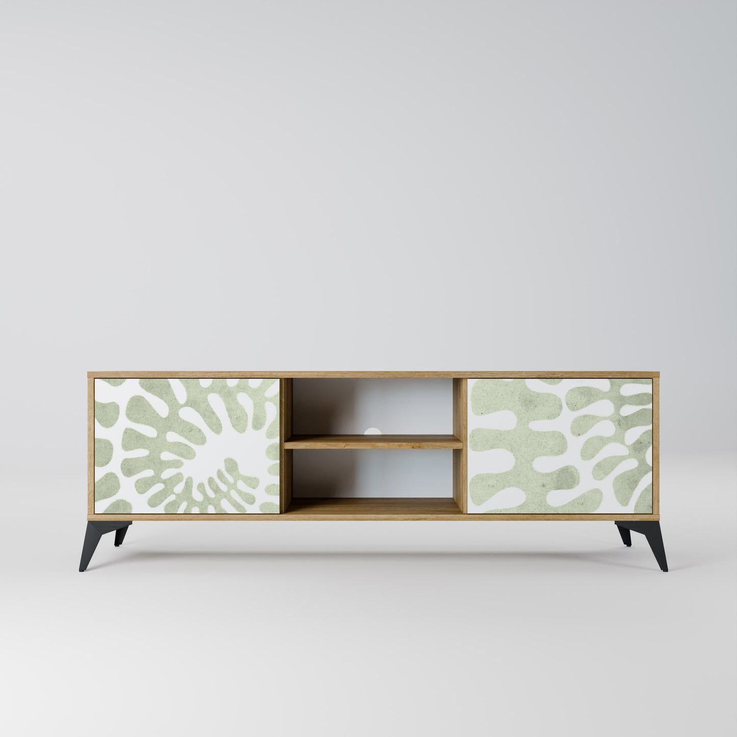 HELIX DANCE 2-Door TV Stand in Oak Effect