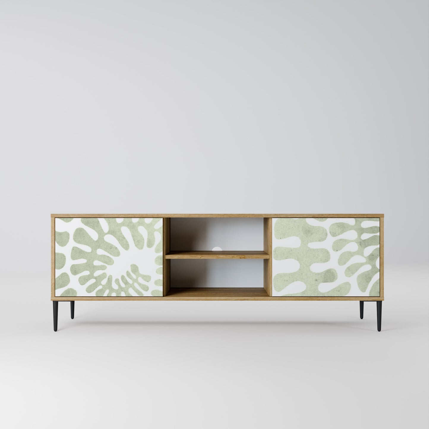 HELIX DANCE 2-Door TV Stand in Oak Effect