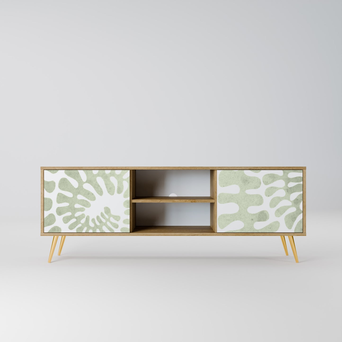 HELIX DANCE 2-Door TV Stand in Oak Effect