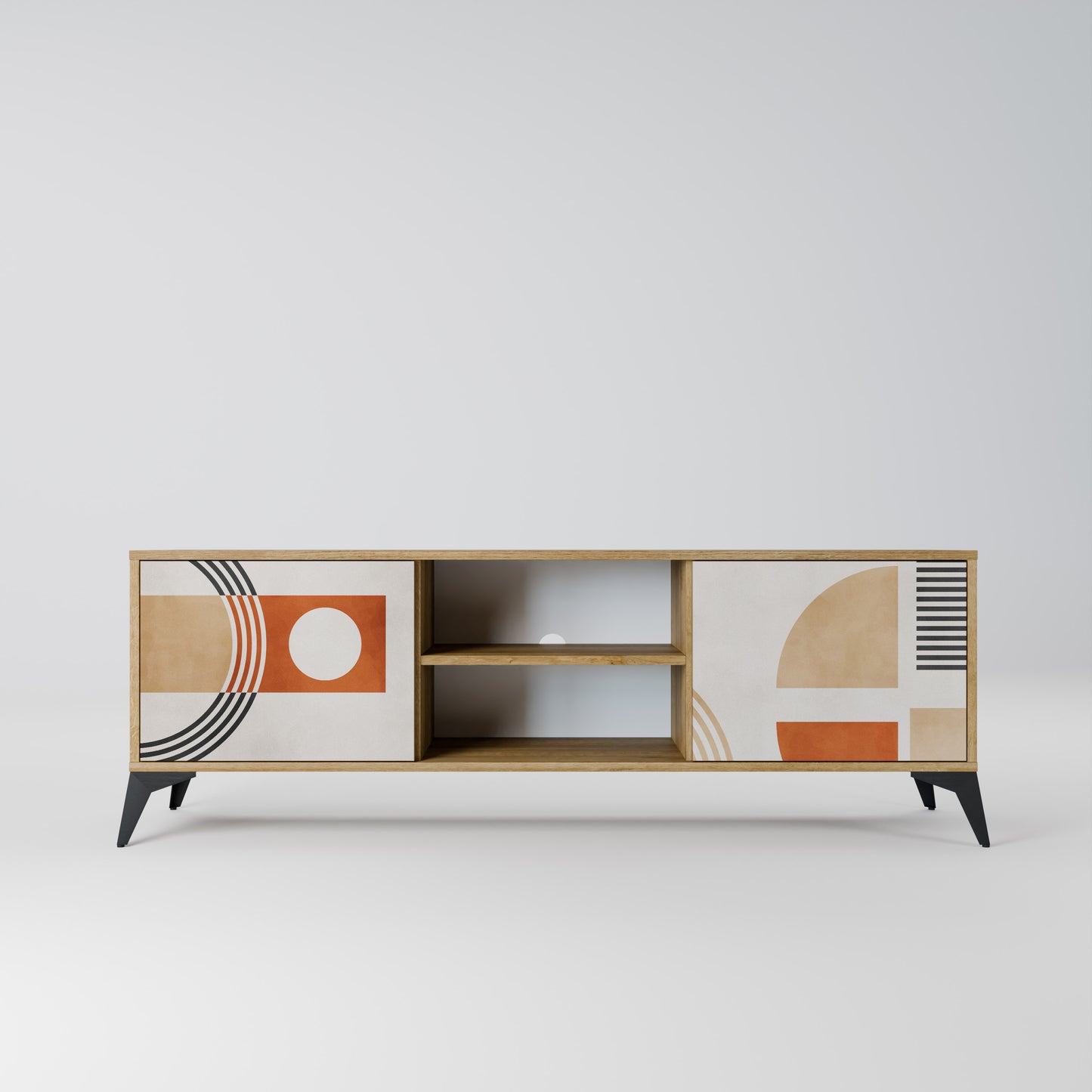 SPACE AROUND 2-Door TV Stand in Oak Effect