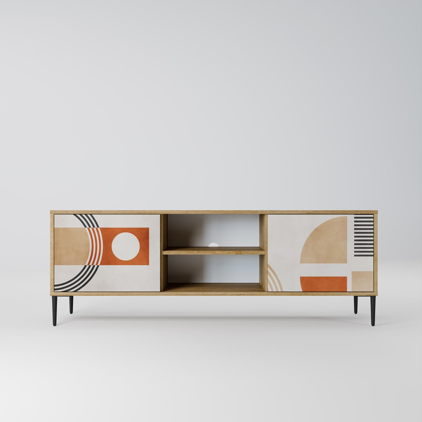 SPACE AROUND 2-Door TV Stand in Oak Effect