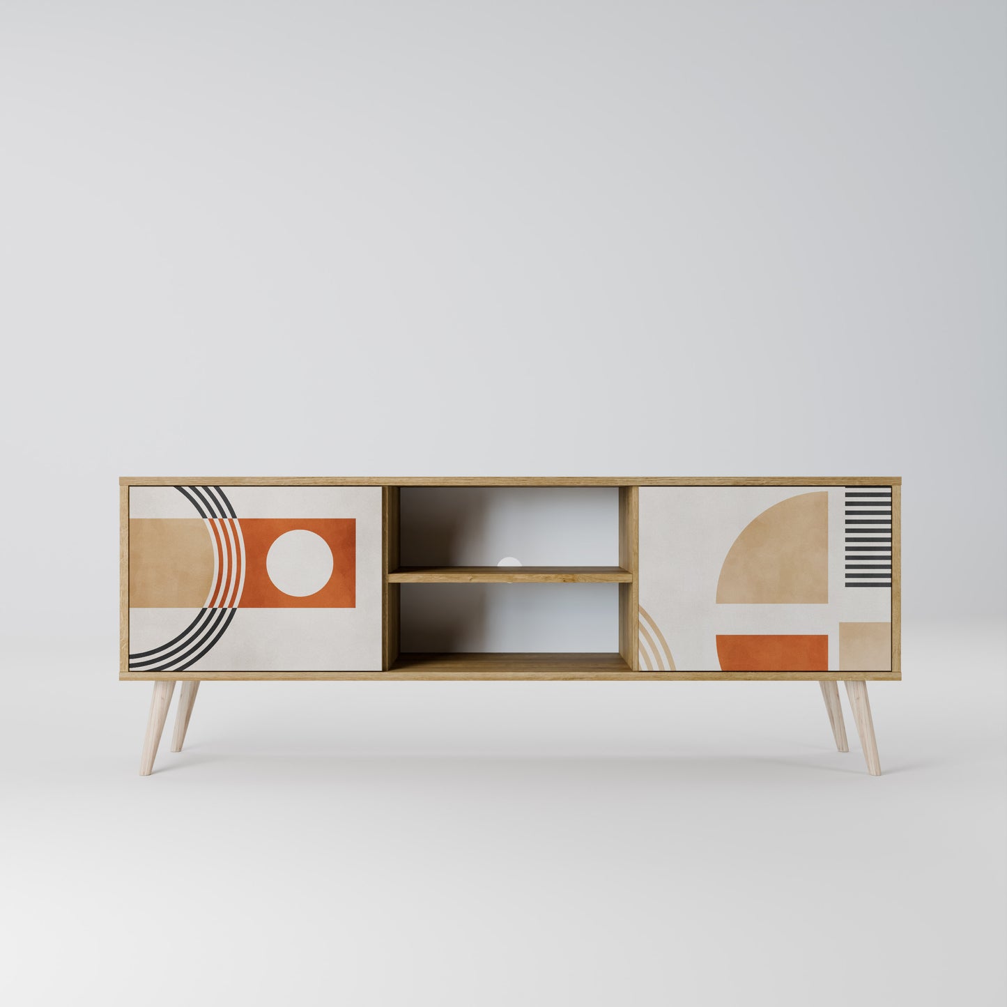 SPACE AROUND 2-Door TV Stand in Oak Effect