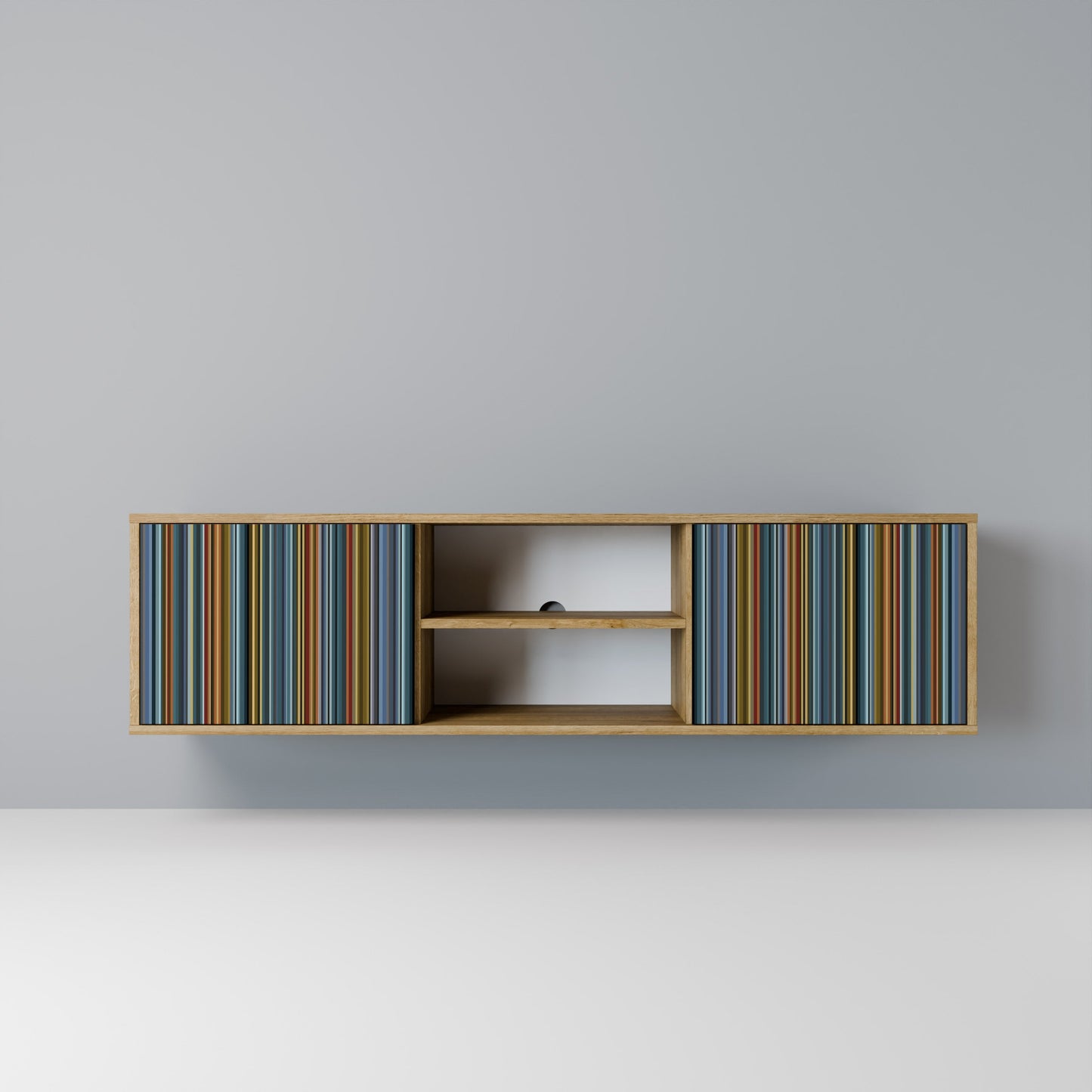 LINEOUT SPECTRUM 2-Door TV Stand in Oak Effect