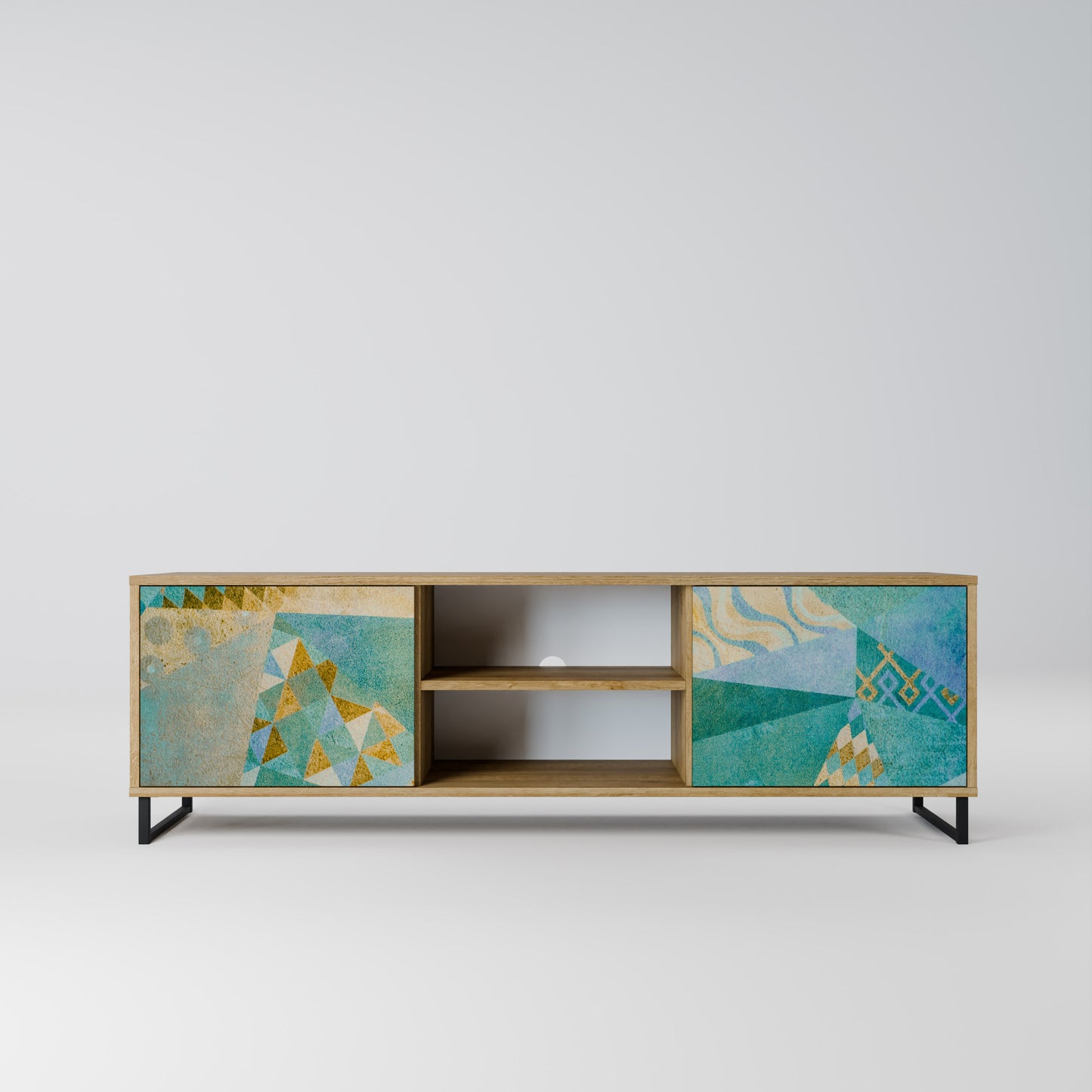 SPECTRUM SPLENDOR 2-dörrars TV-bänk i ekeffekt