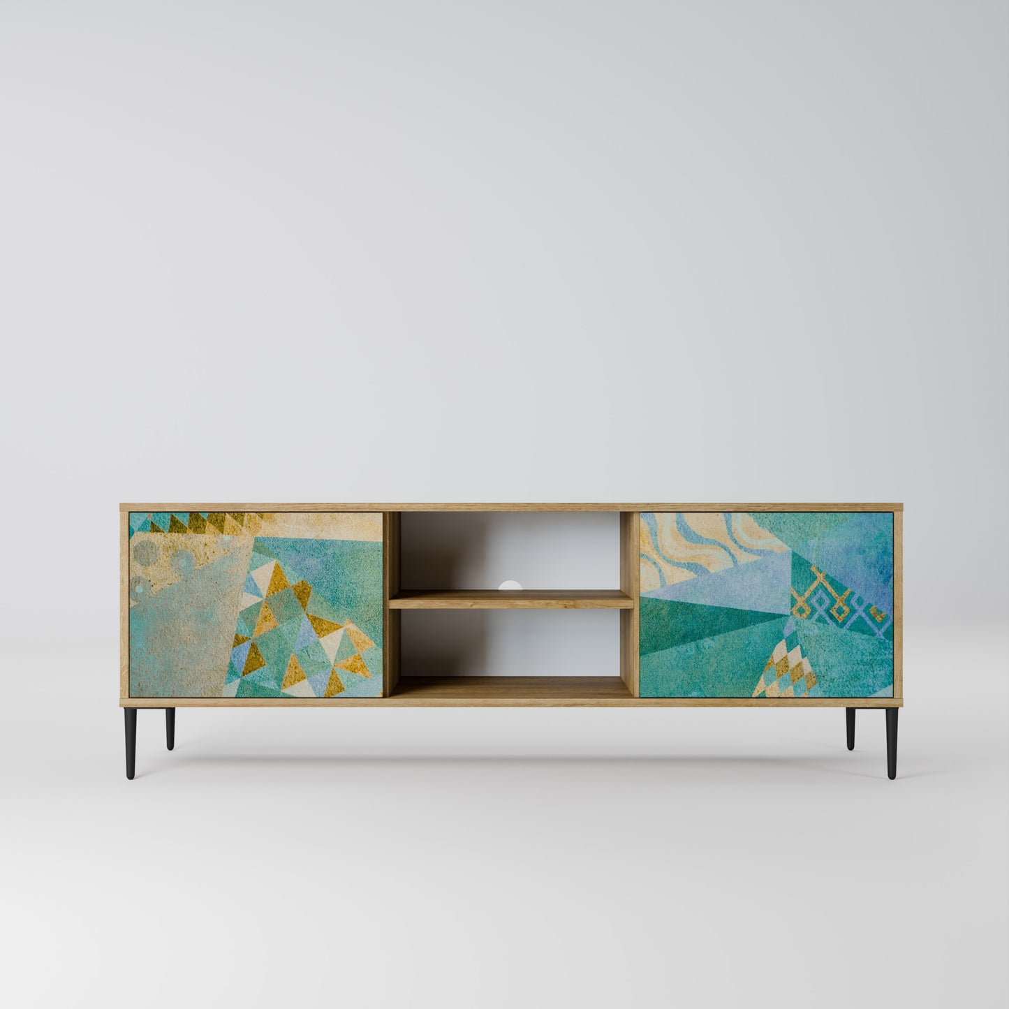 SPECTRUM SPLENDOR 2-dörrars TV-bänk i ekeffekt