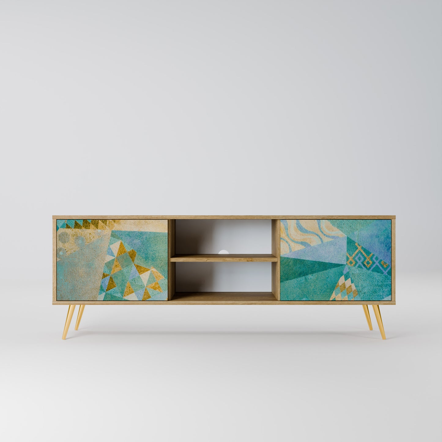 SPECTRUM SPLENDOR 2-dörrars TV-bänk i ekeffekt