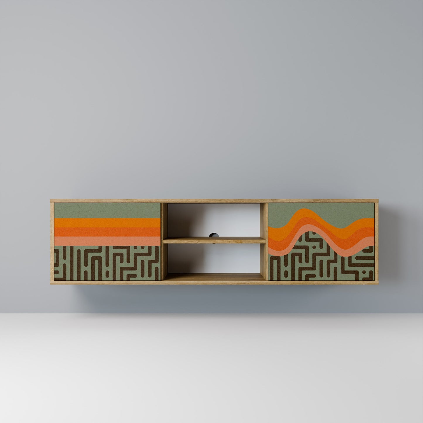 SIMPLE SOLUTIONS 2-Door TV Stand in Oak Effect